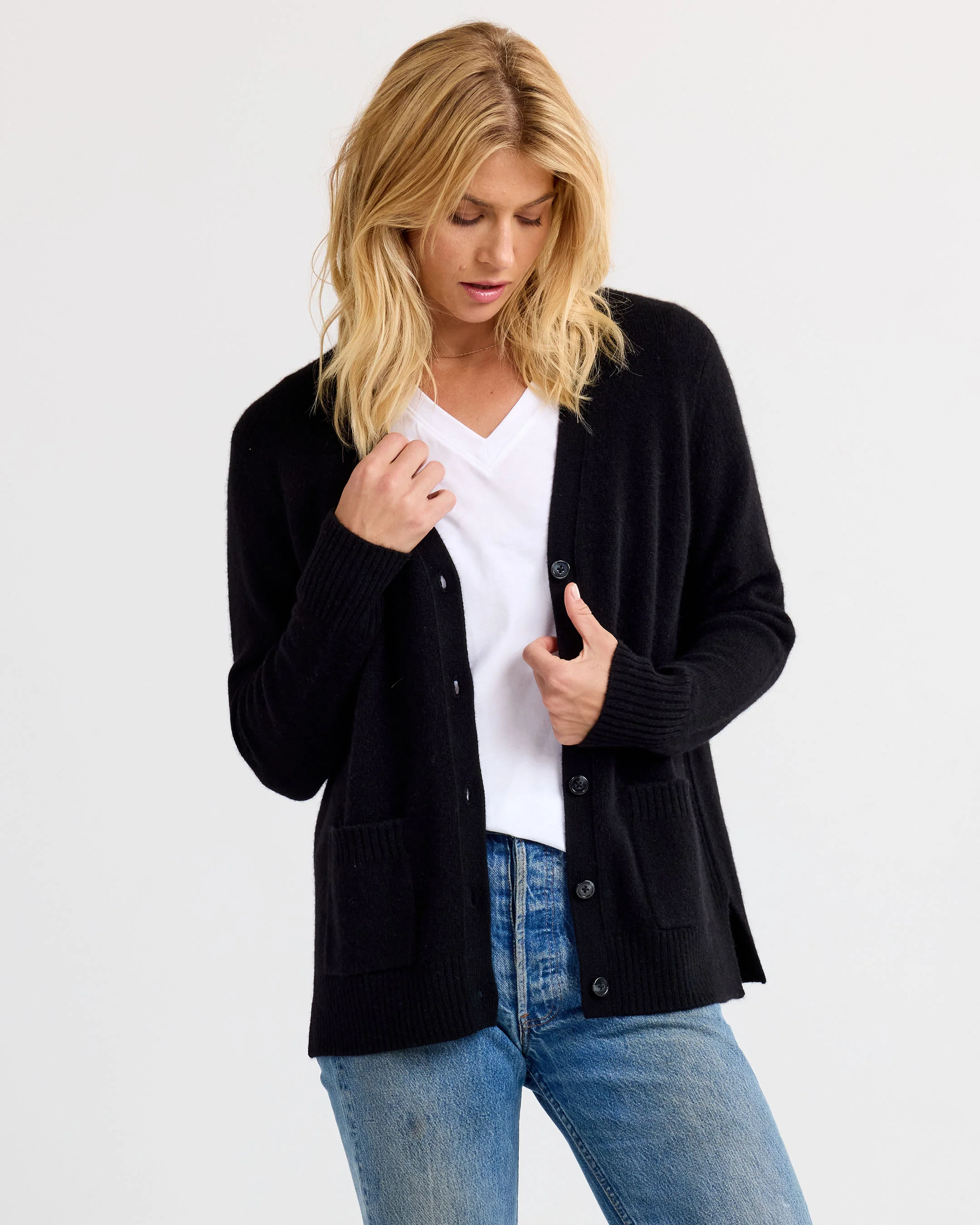 Cashmere Boyfriend Cardigan - Image 4