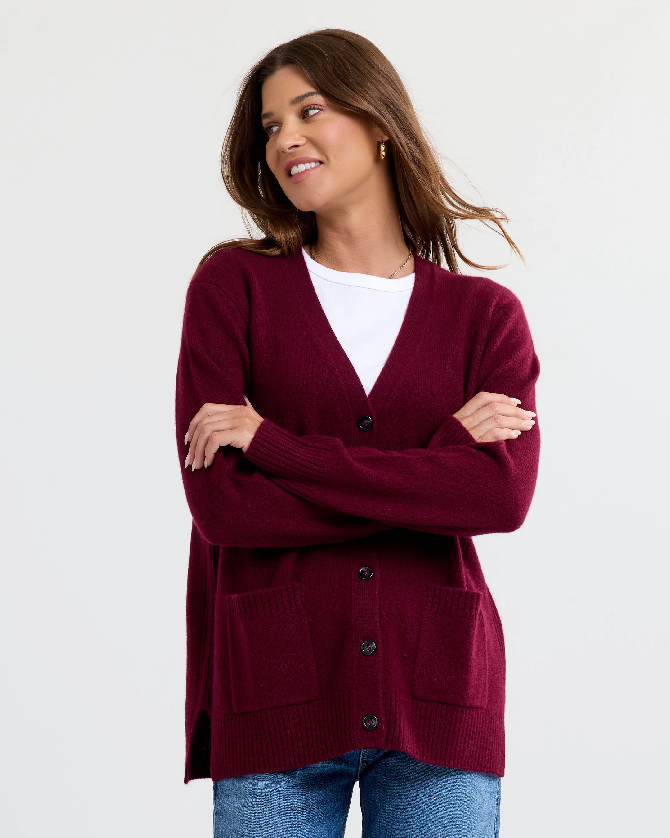 Cashmere Boyfriend Cardigan - Image 6