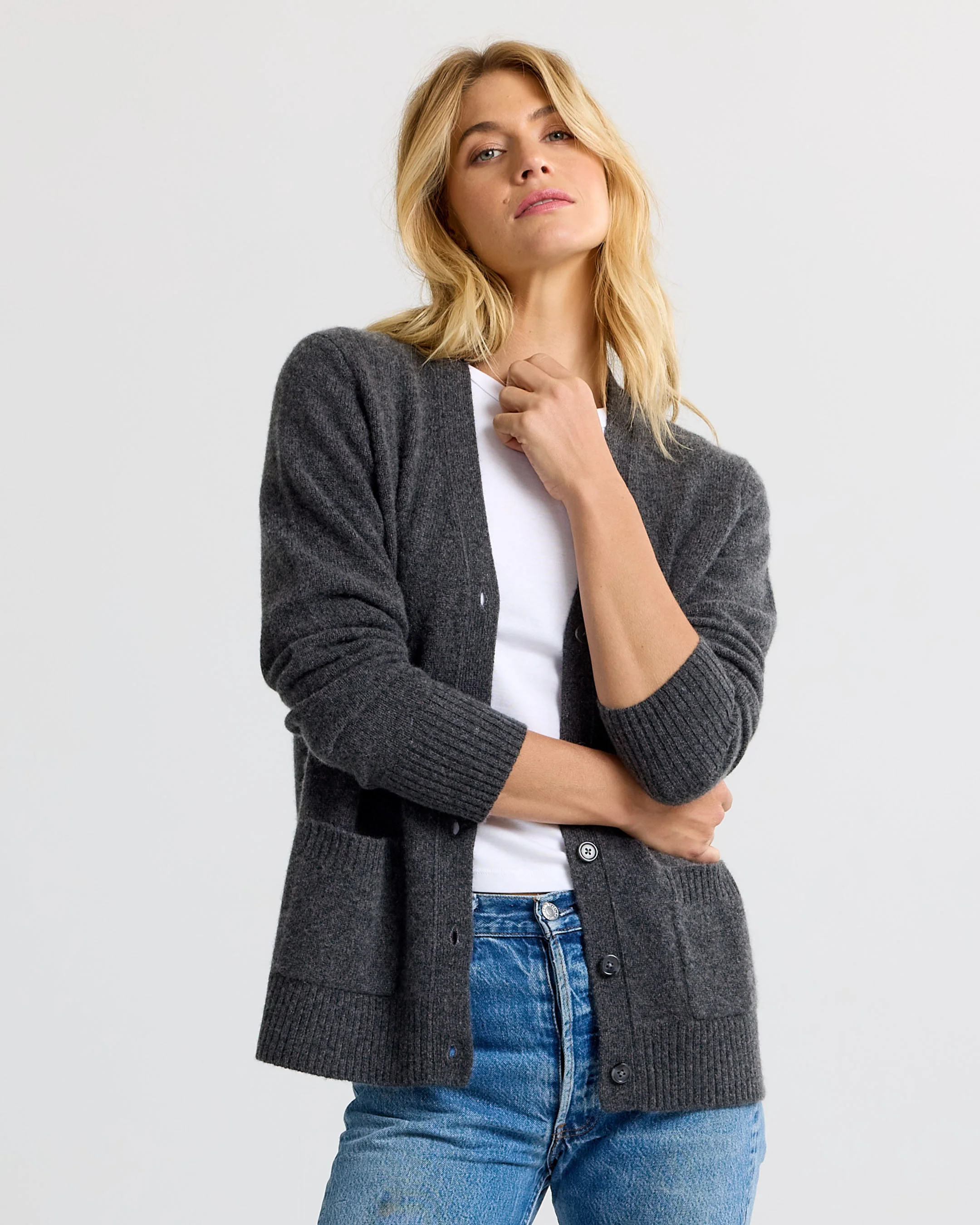 Cashmere Boyfriend Cardigan - Image 3