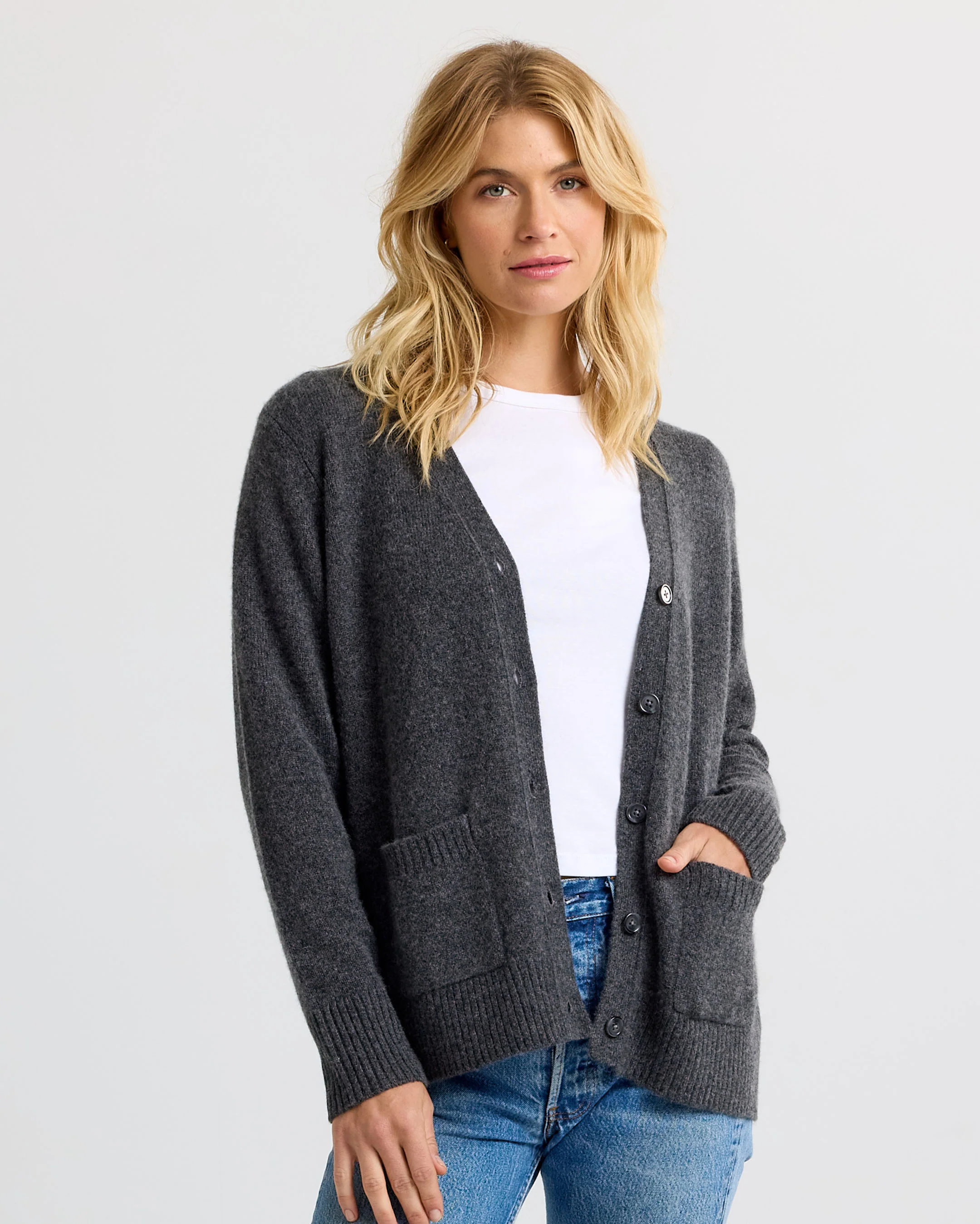 Cashmere Boyfriend Cardigan - Image 4