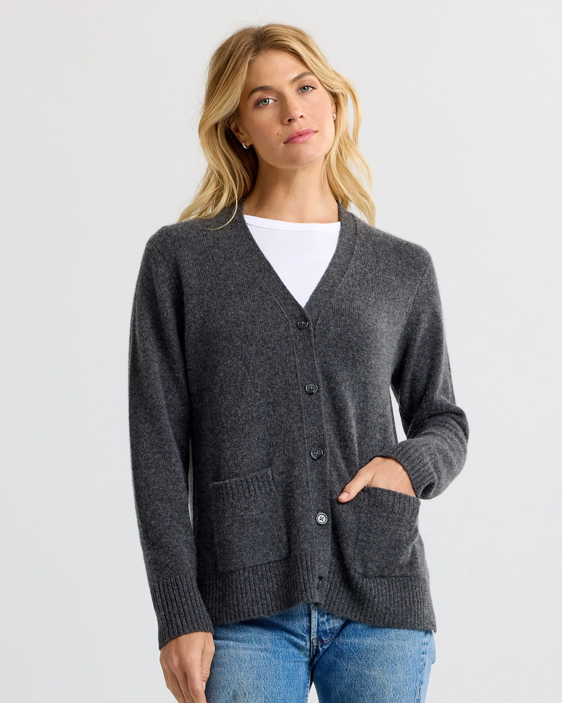 Cashmere Boyfriend Cardigan - Image 5