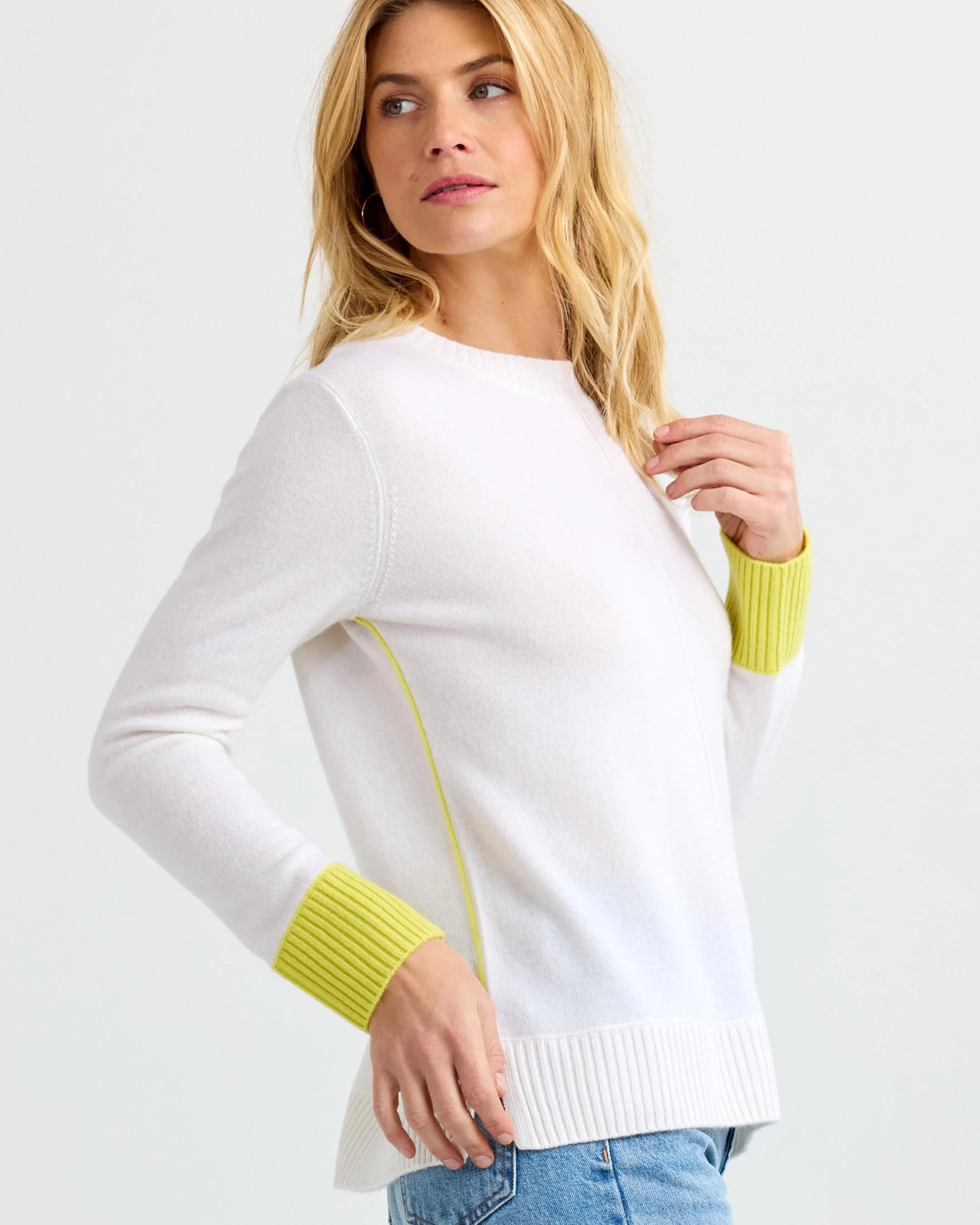 Cashmere Contrast Crew - Image 2