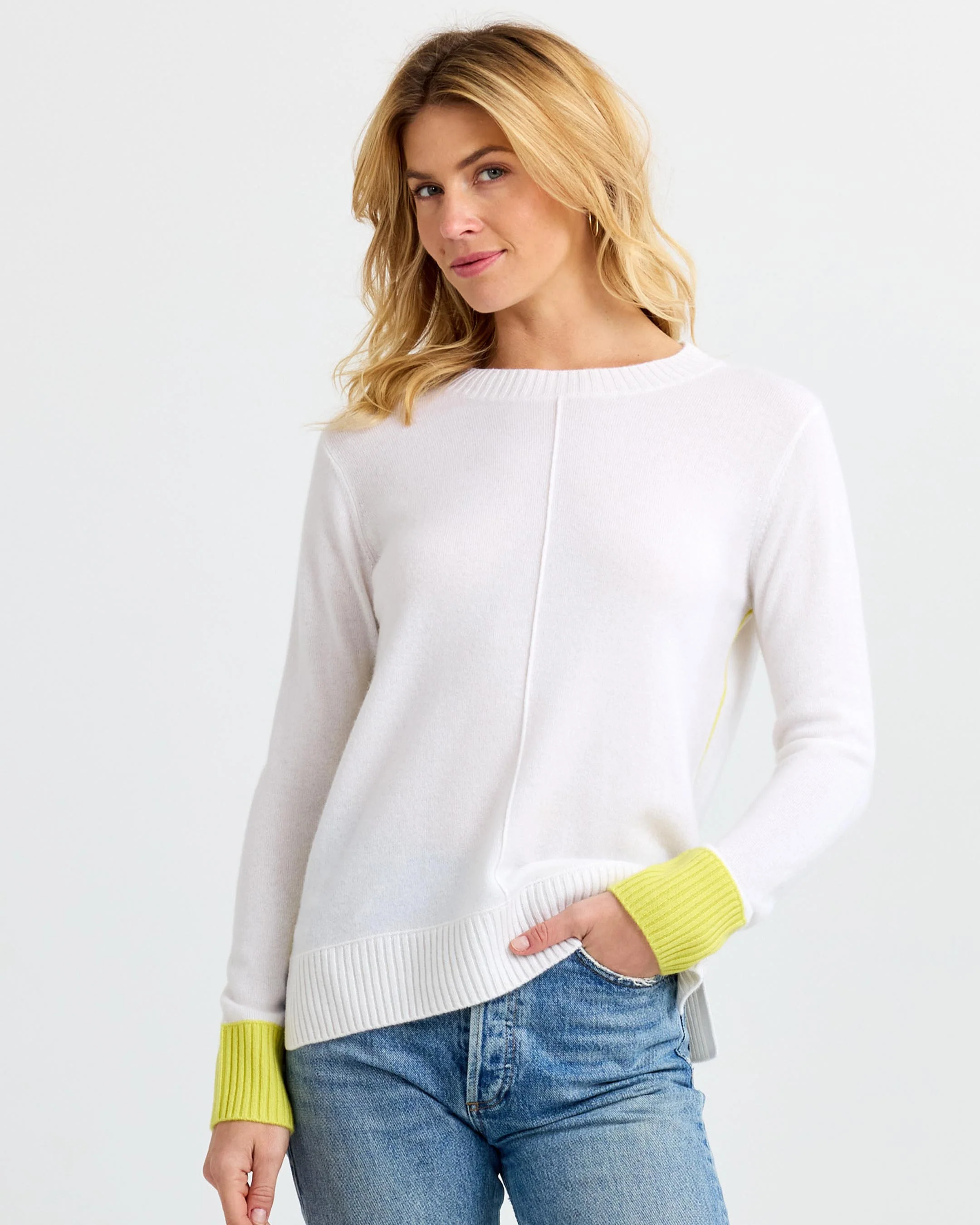 Cashmere Contrast Crew - Image 3