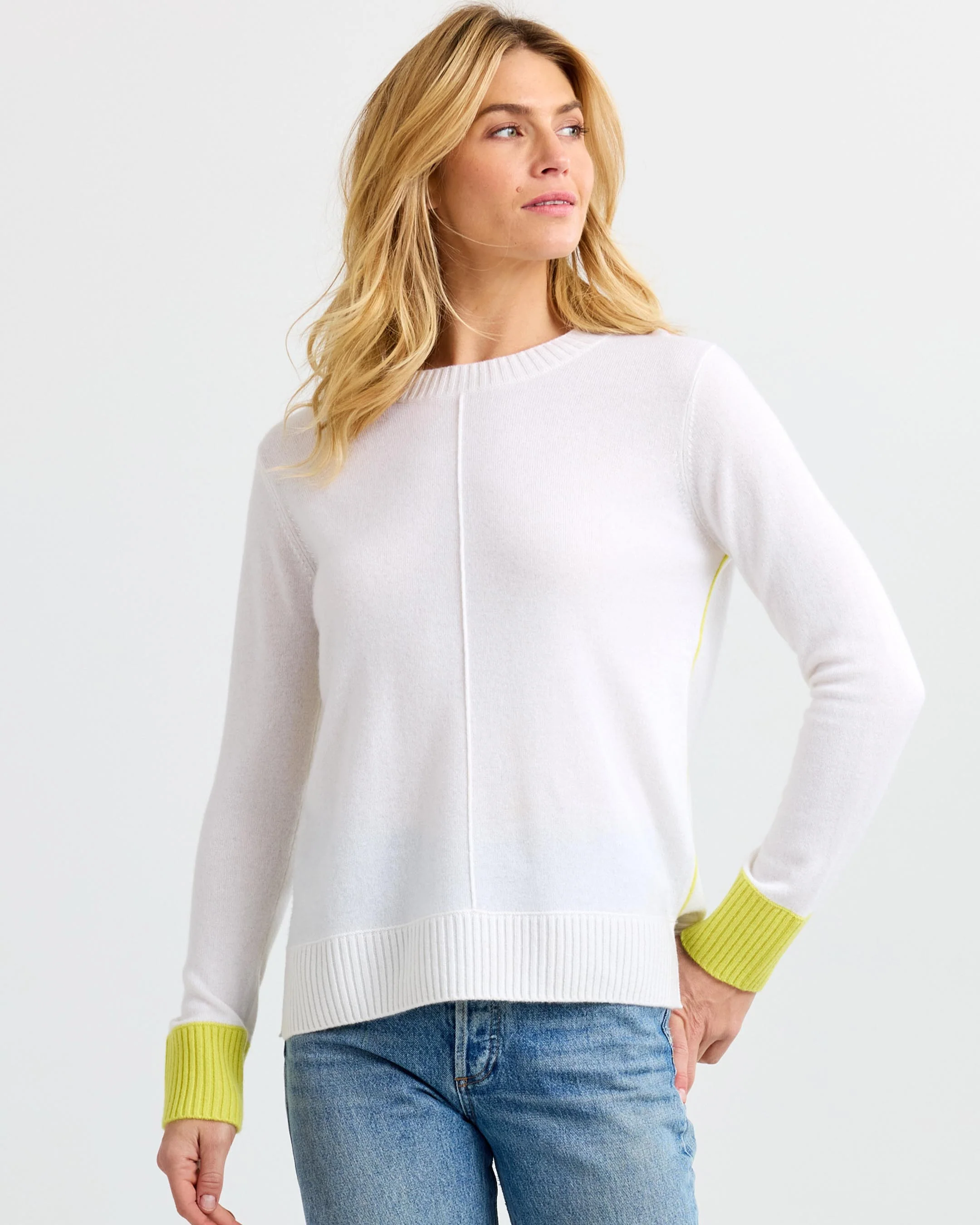 Cashmere Contrast Crew - Image 5