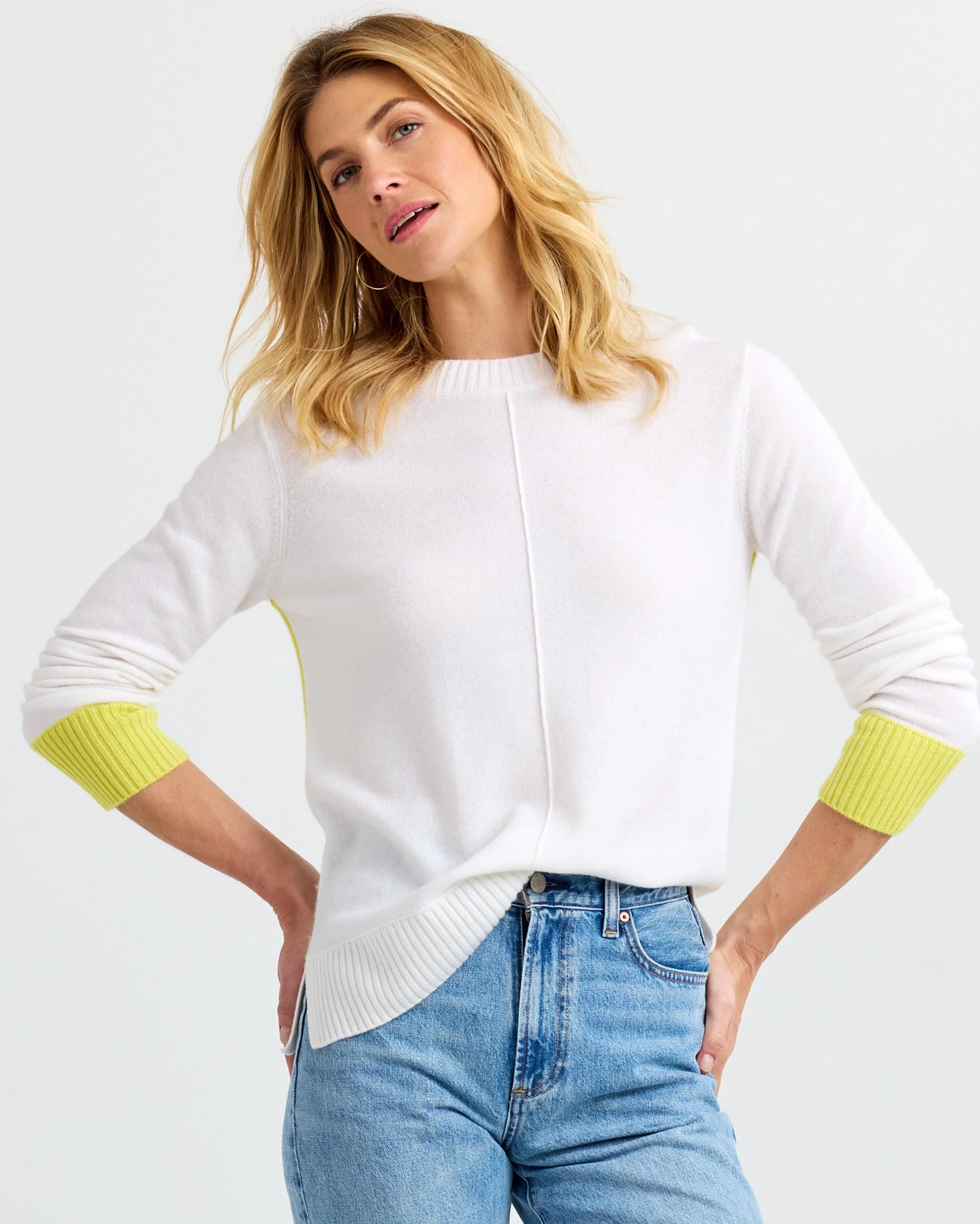 Cashmere Contrast Crew - Image 8