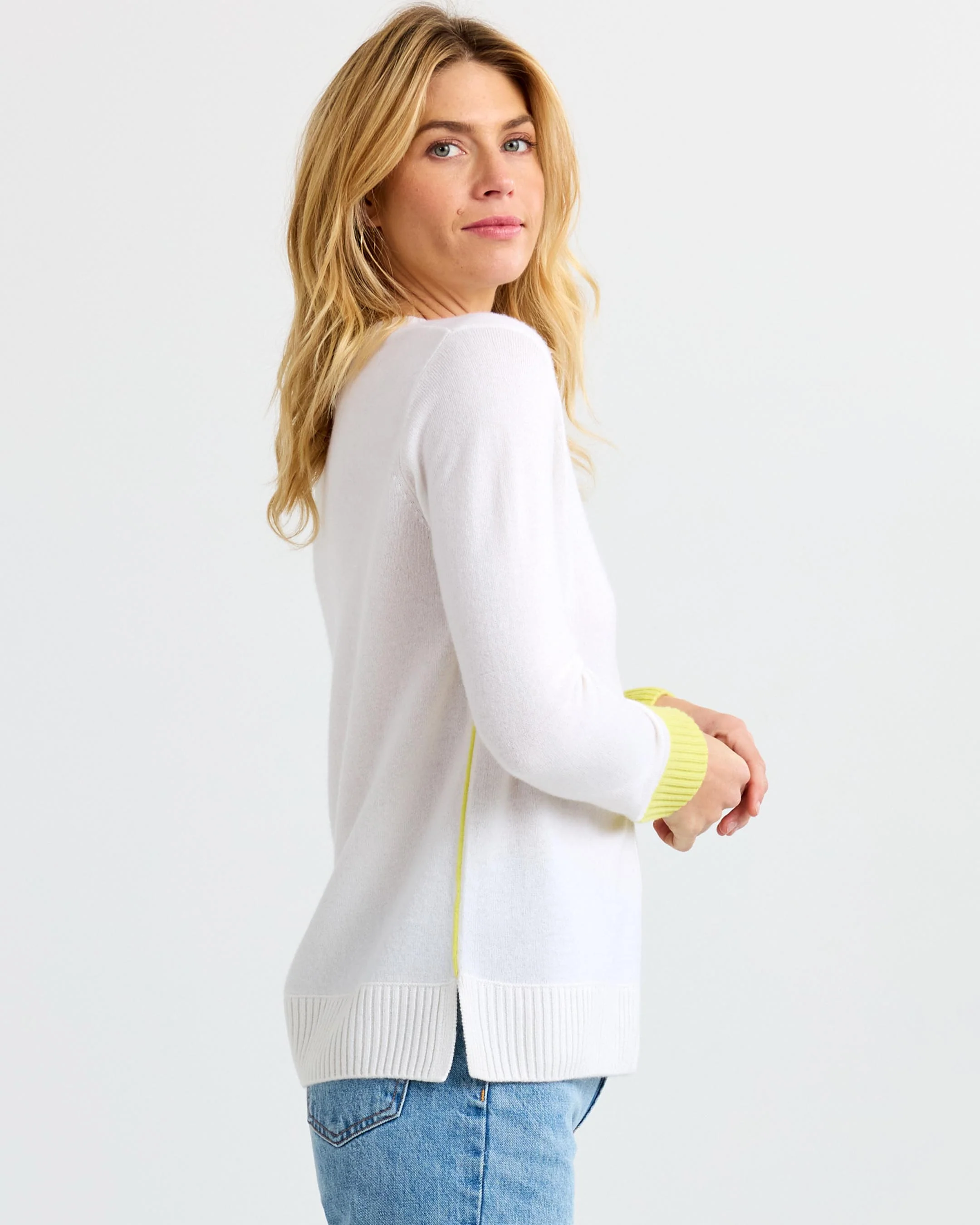 Cashmere Contrast Crew - Image 9