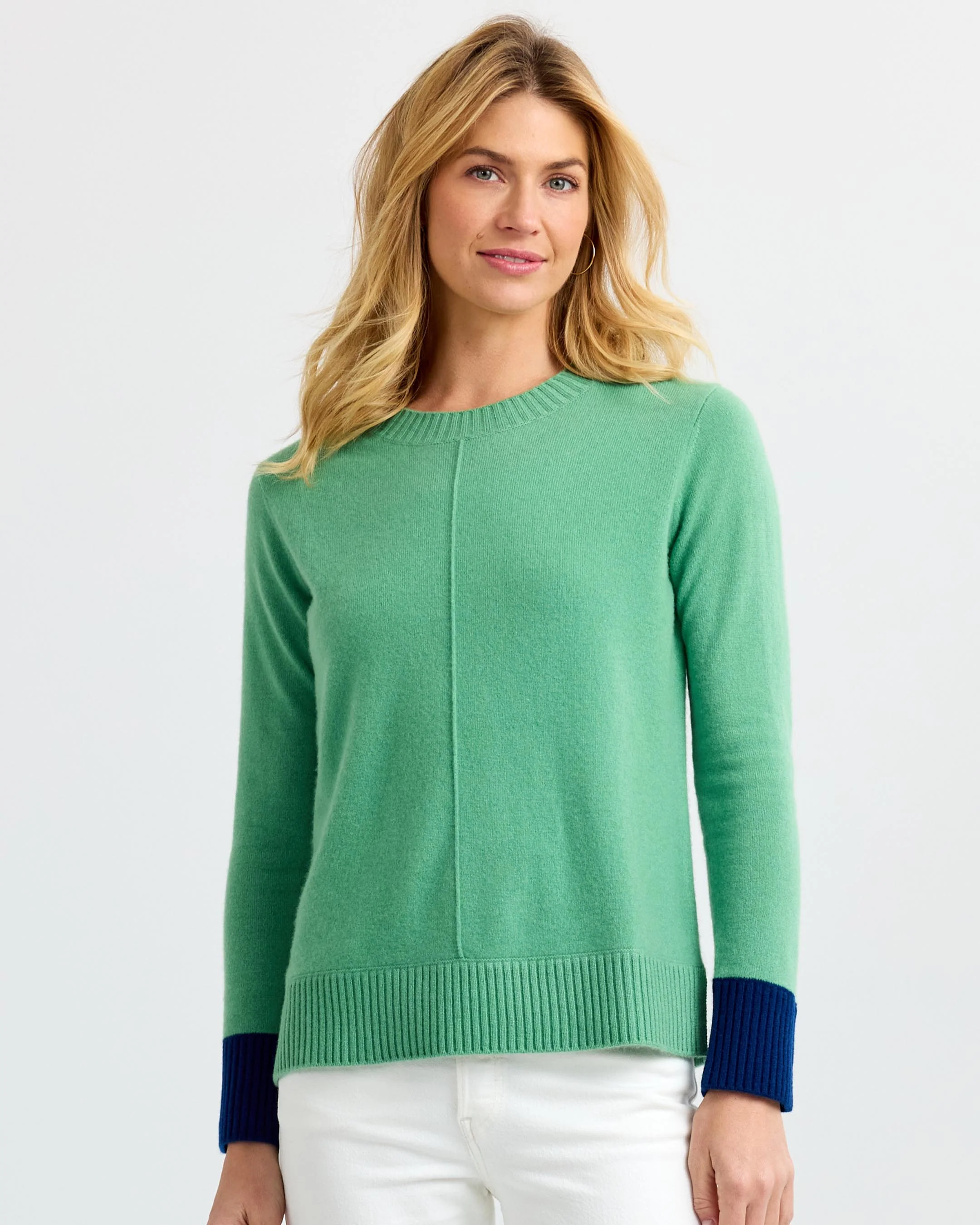 Cashmere Contrast Crew