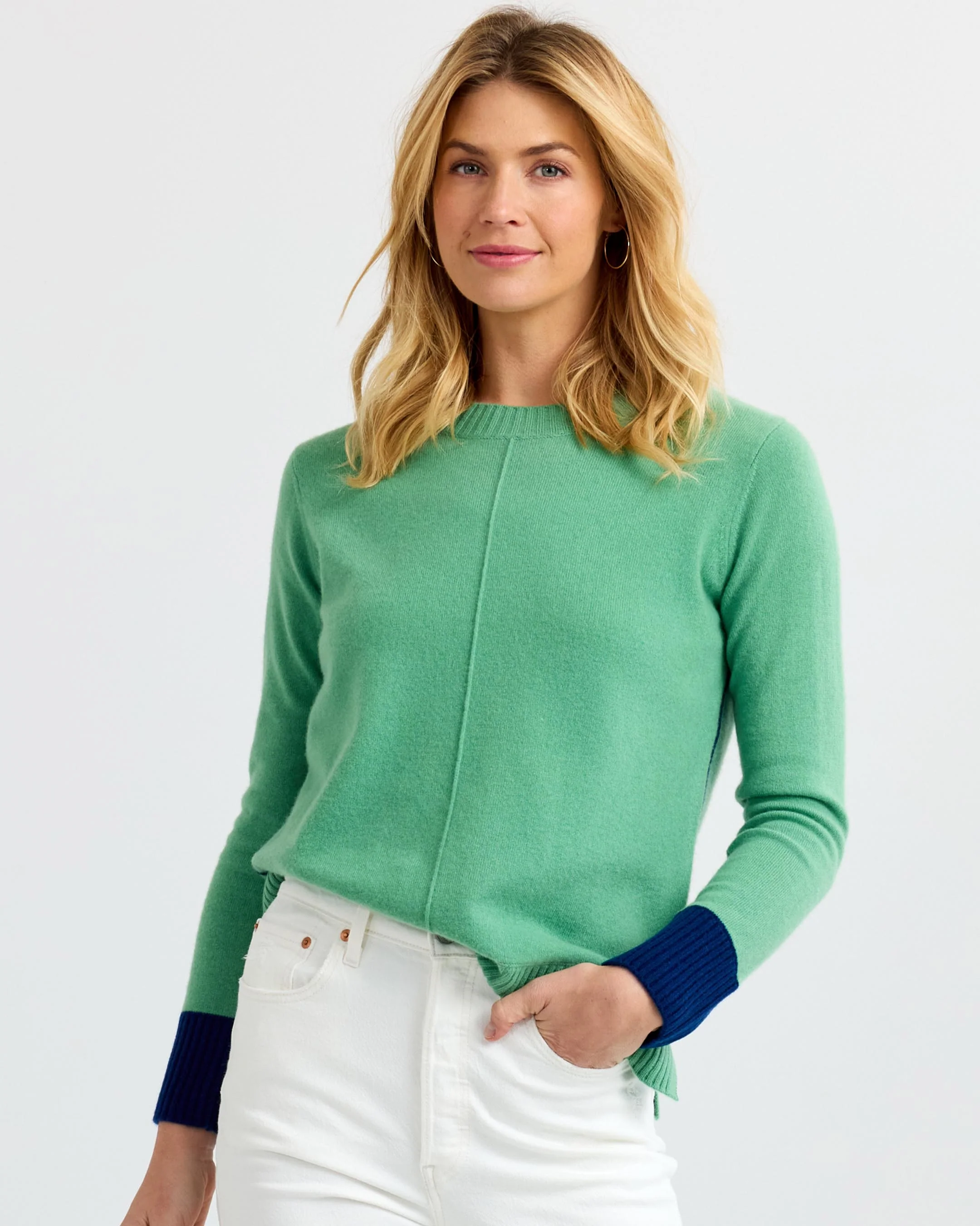 Cashmere Contrast Crew - Image 3