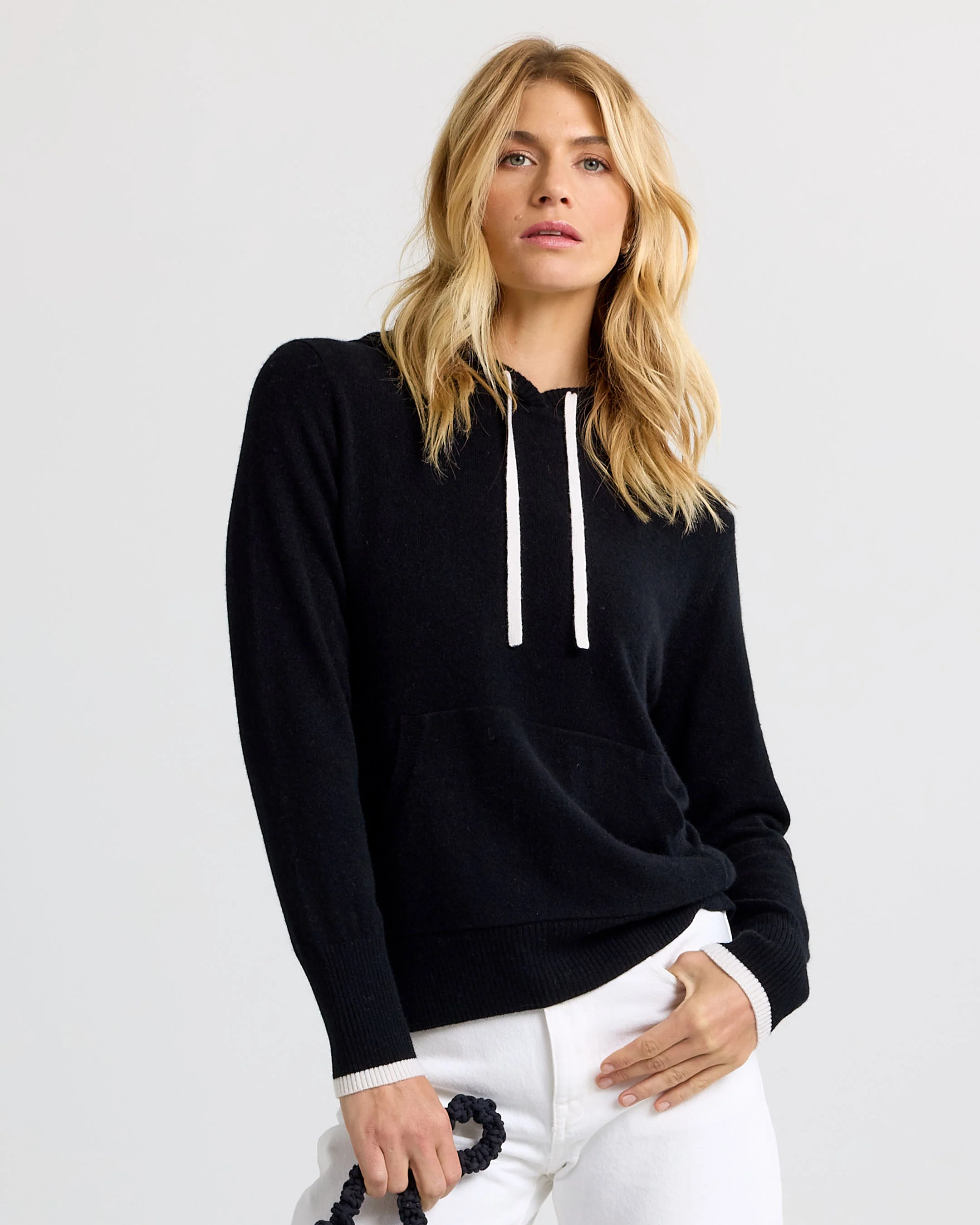 Cashmere Contrast Hoodie - Image 3