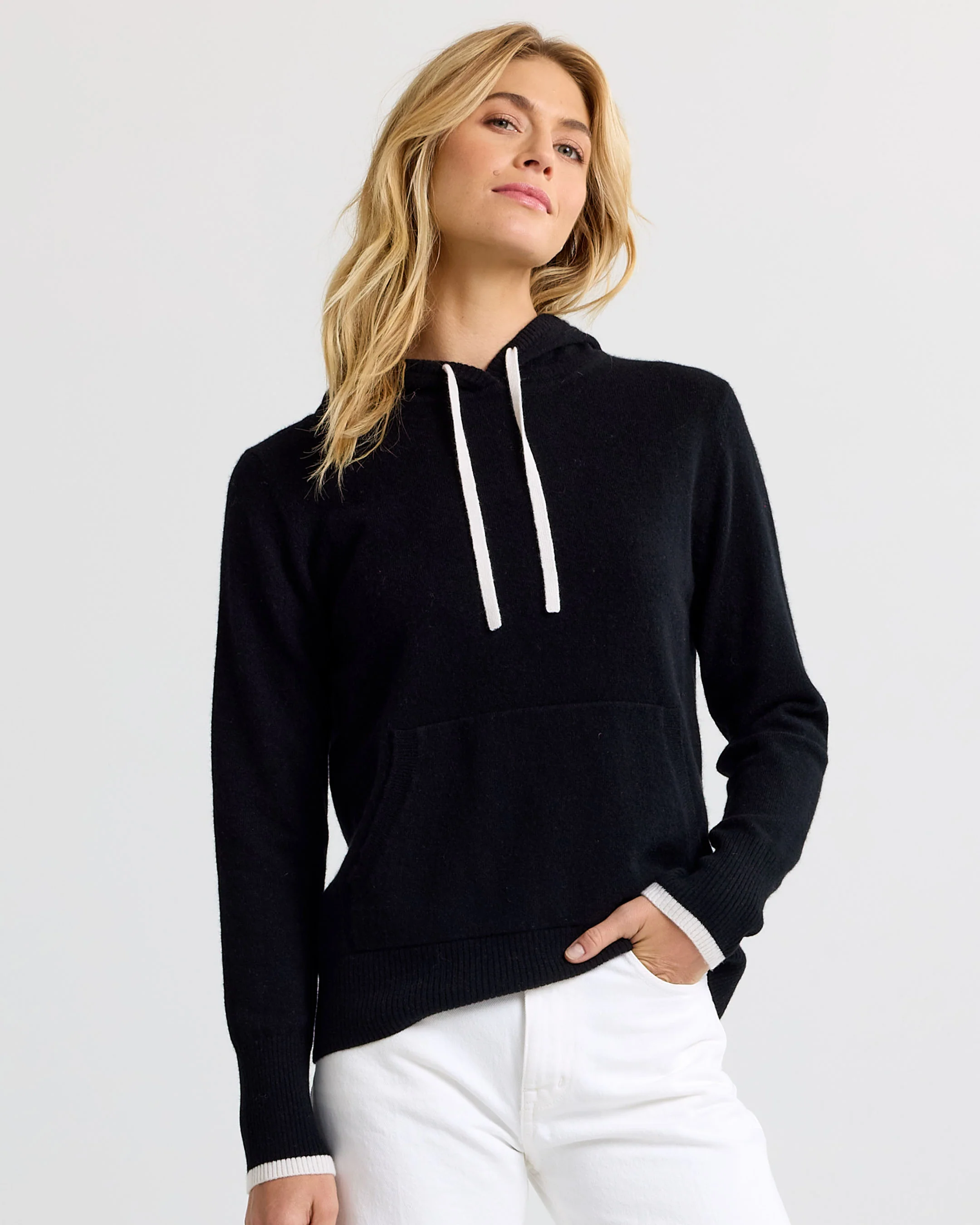 Cashmere Contrast Hoodie - Image 4
