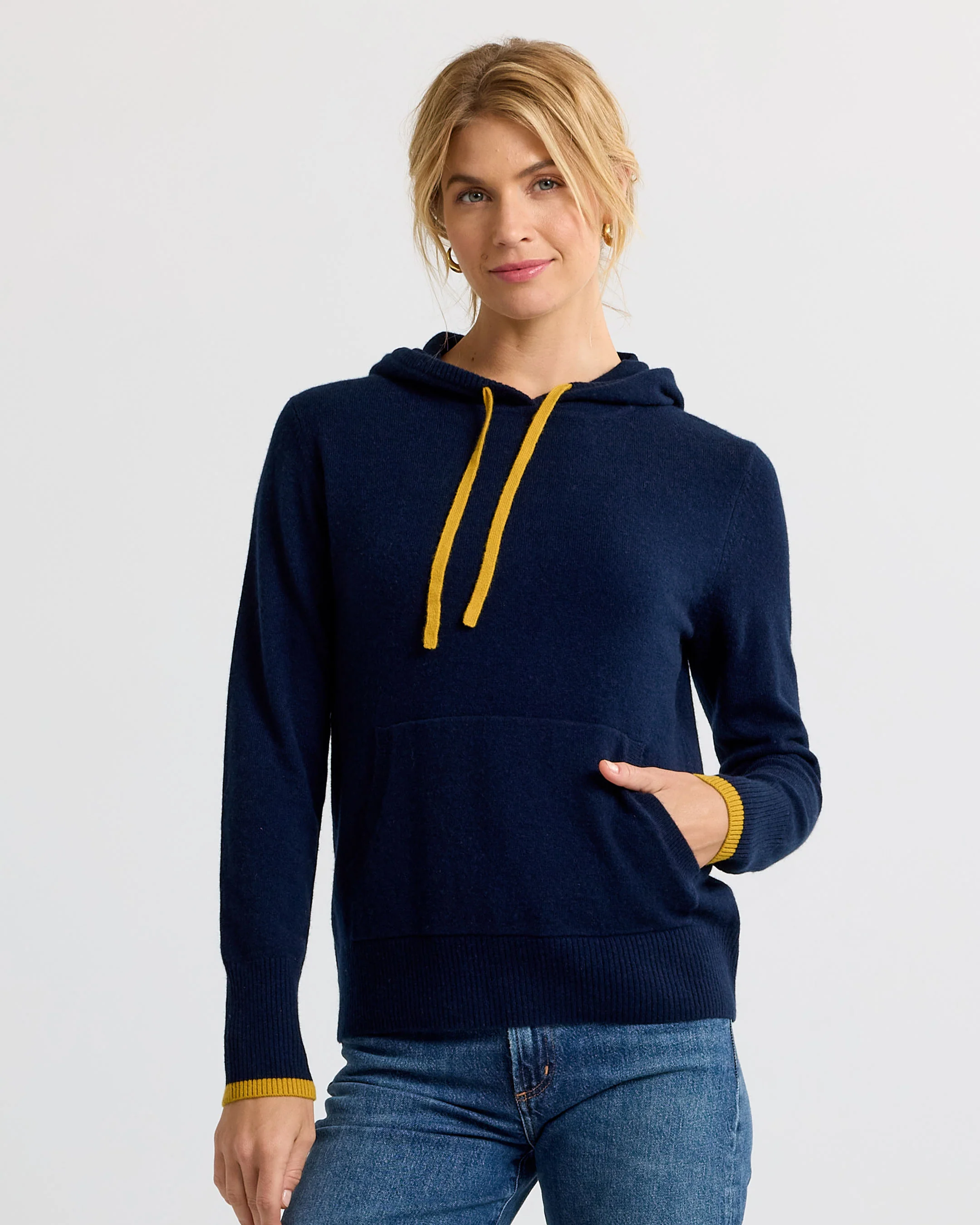 Cashmere Contrast Hoodie - Image 3