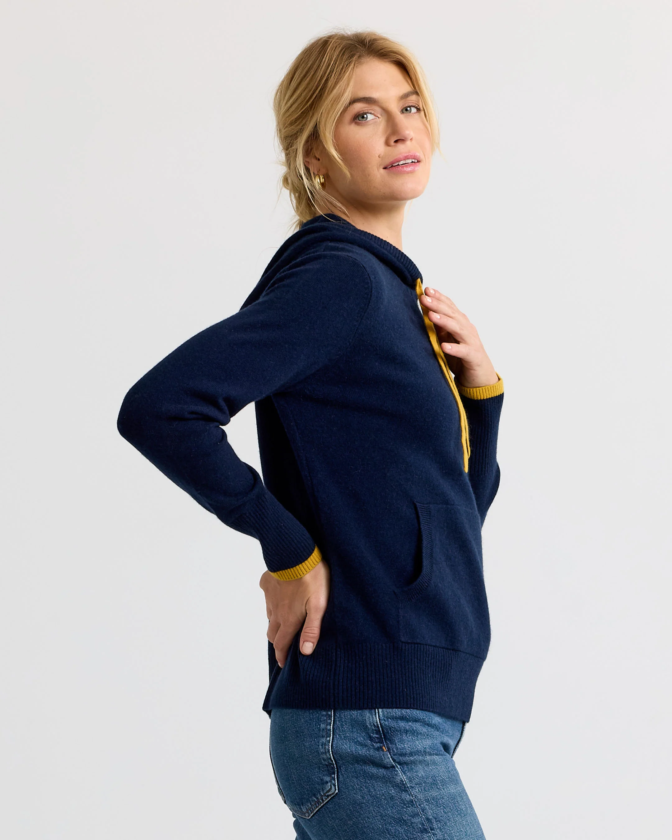 Cashmere Contrast Hoodie - Image 5
