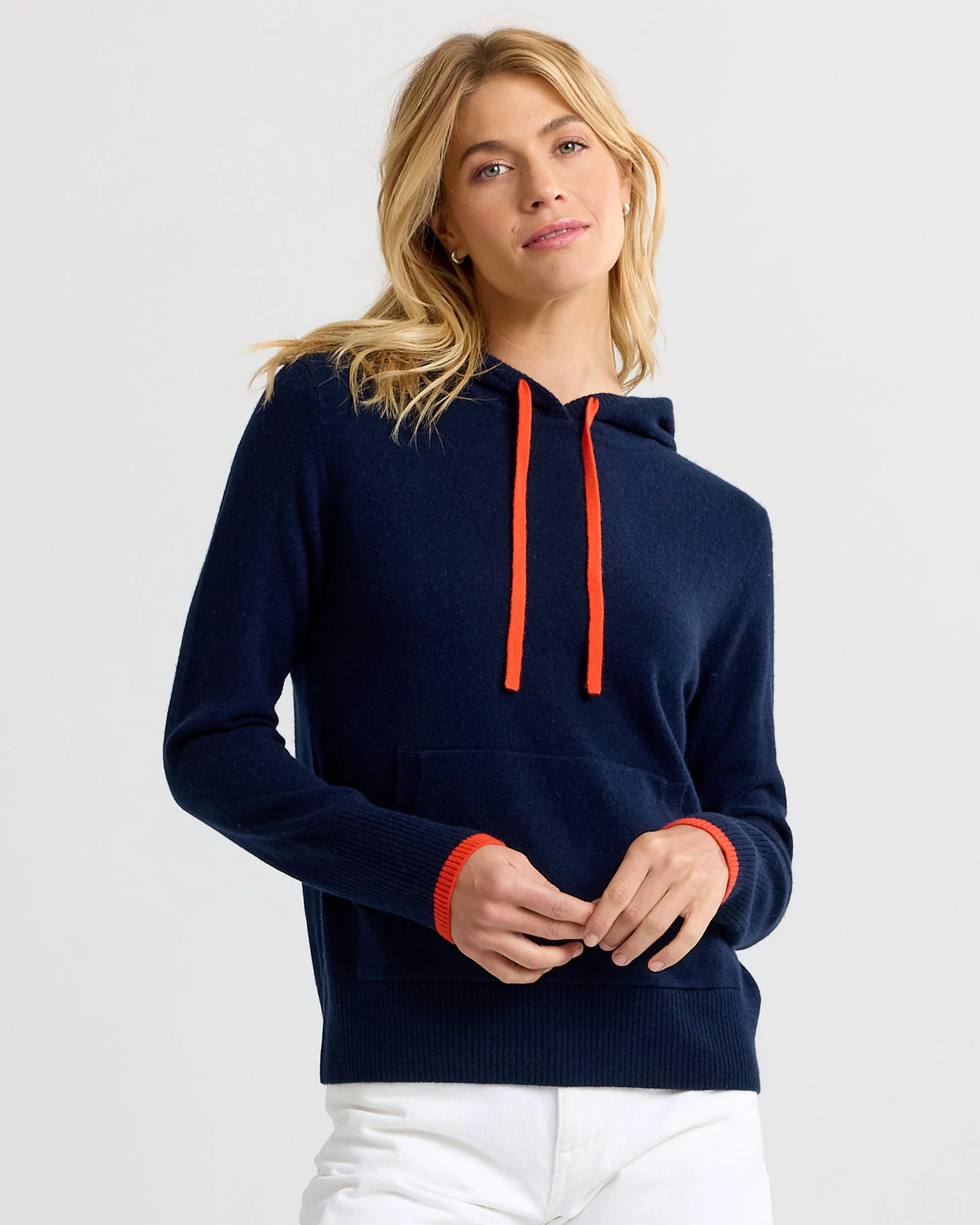 Cashmere Contrast Hoodie - Image 3