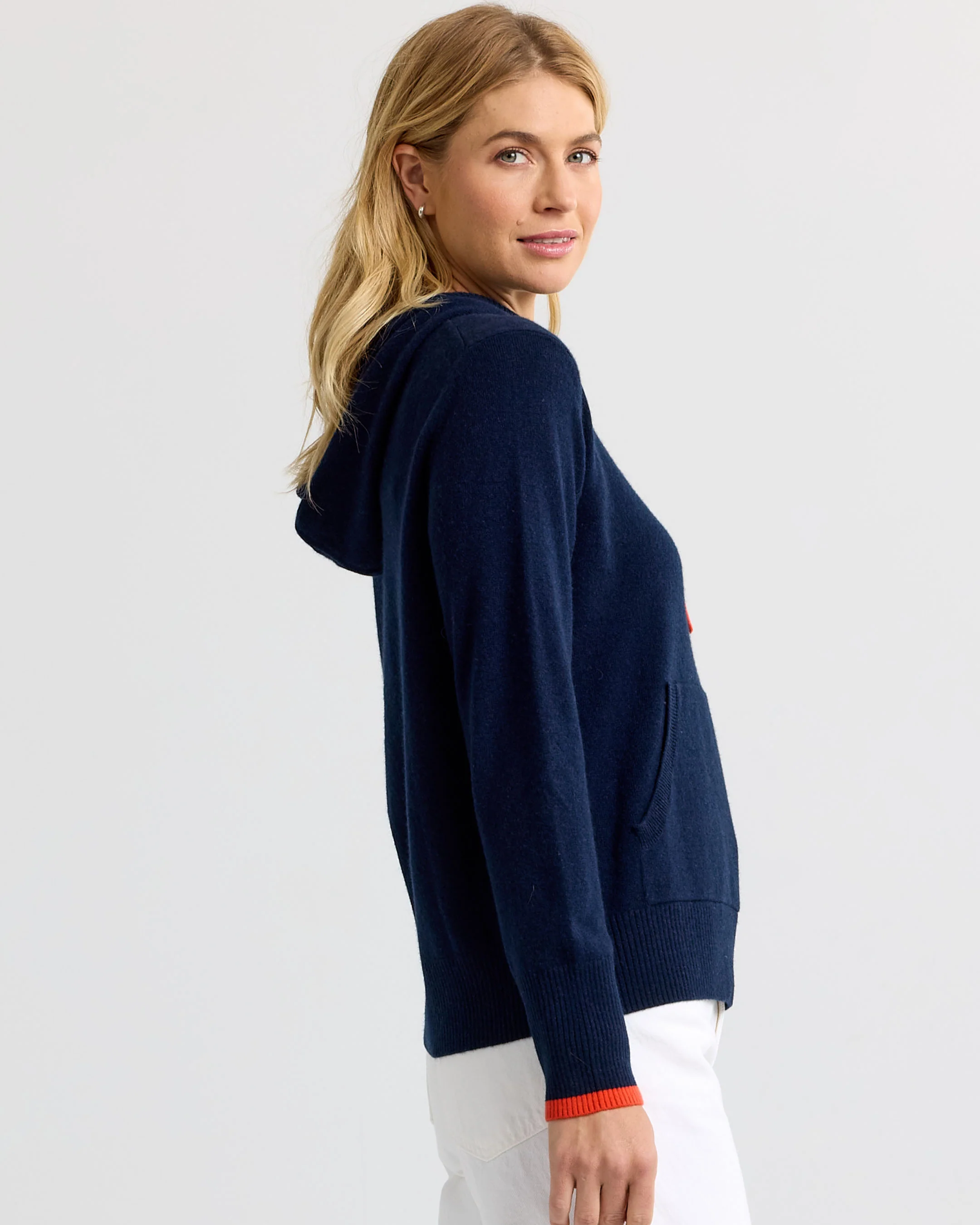 Cashmere Contrast Hoodie - Image 5