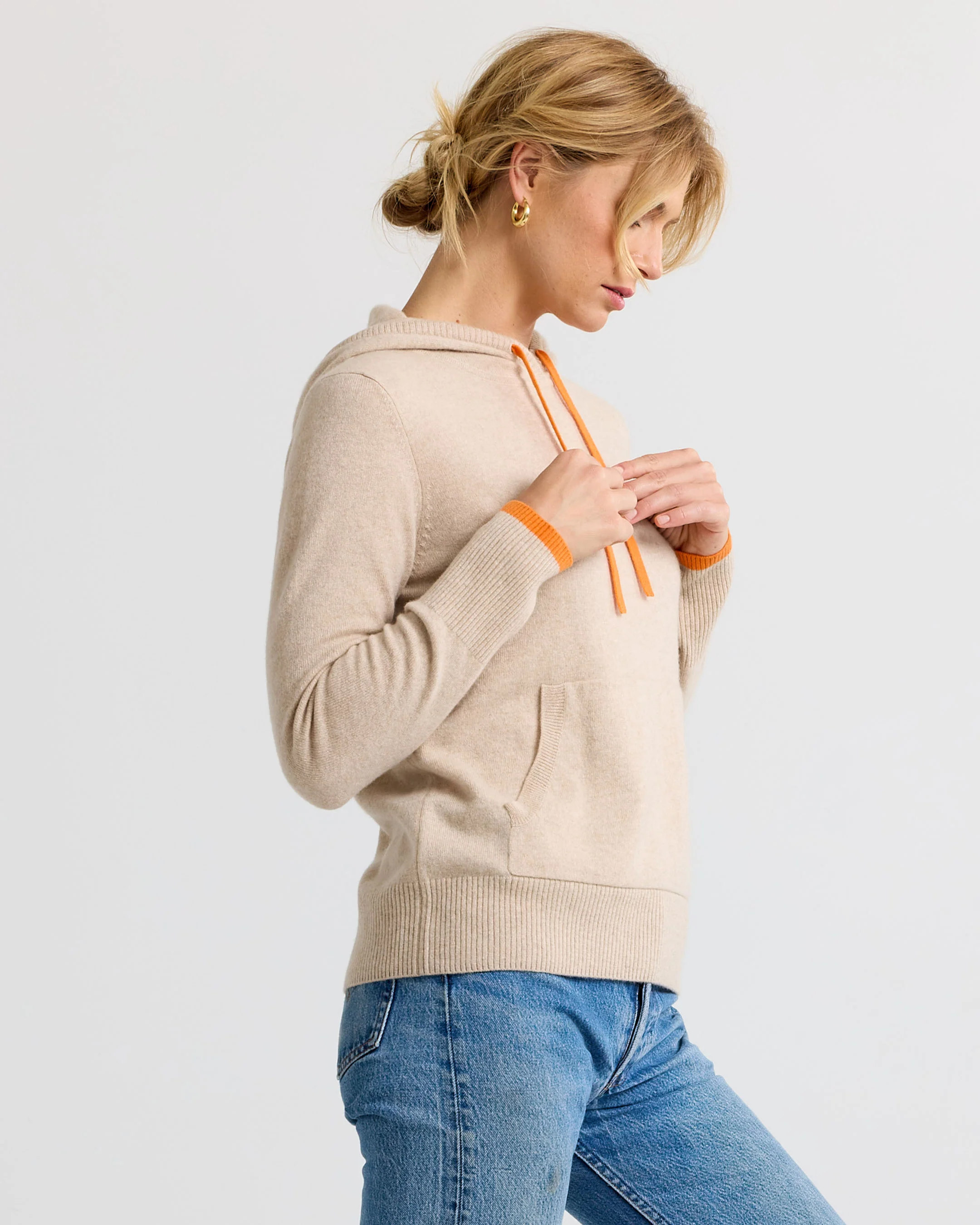 Cashmere Contrast Hoodie - Image 3