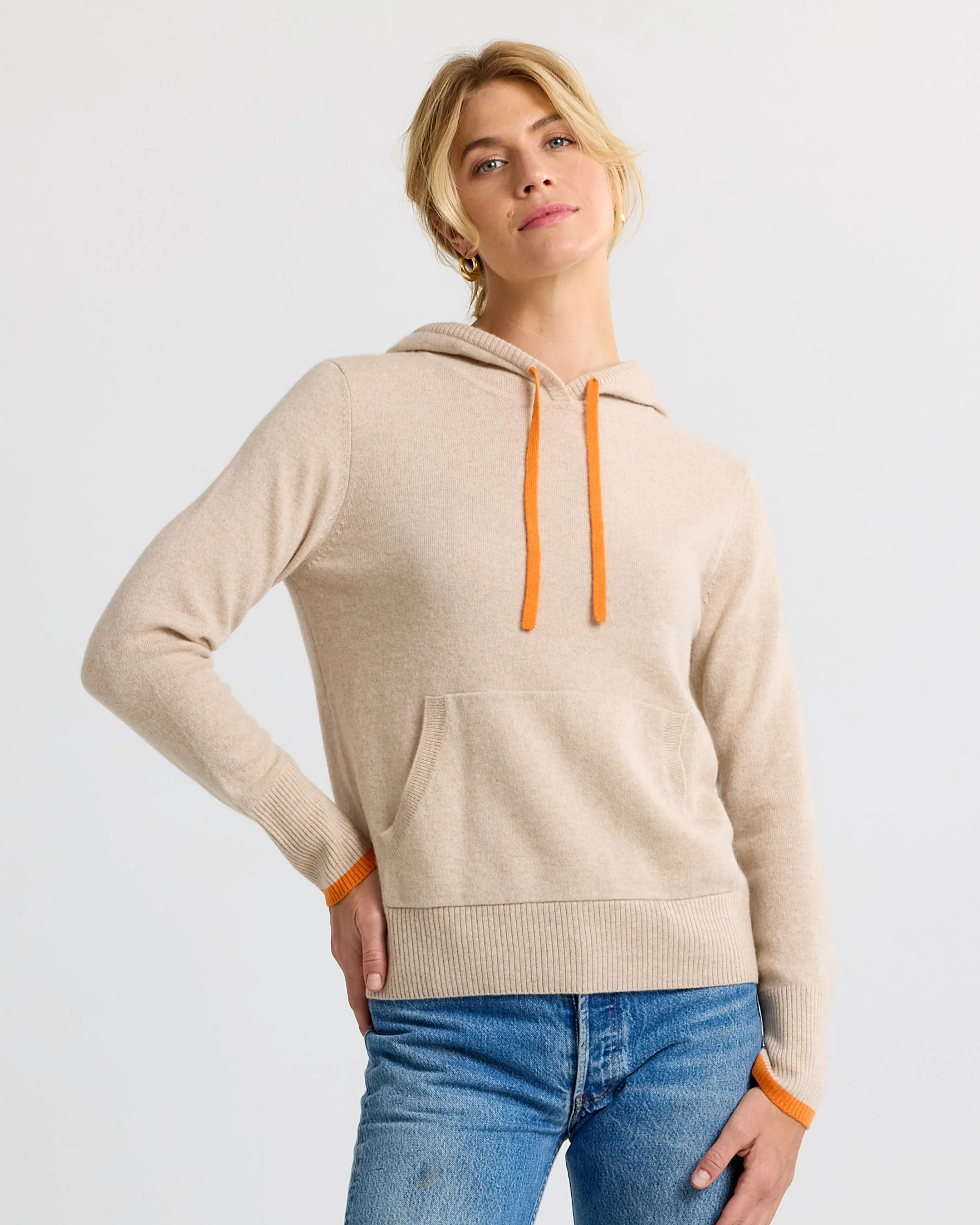 Cashmere Contrast Hoodie - Image 4