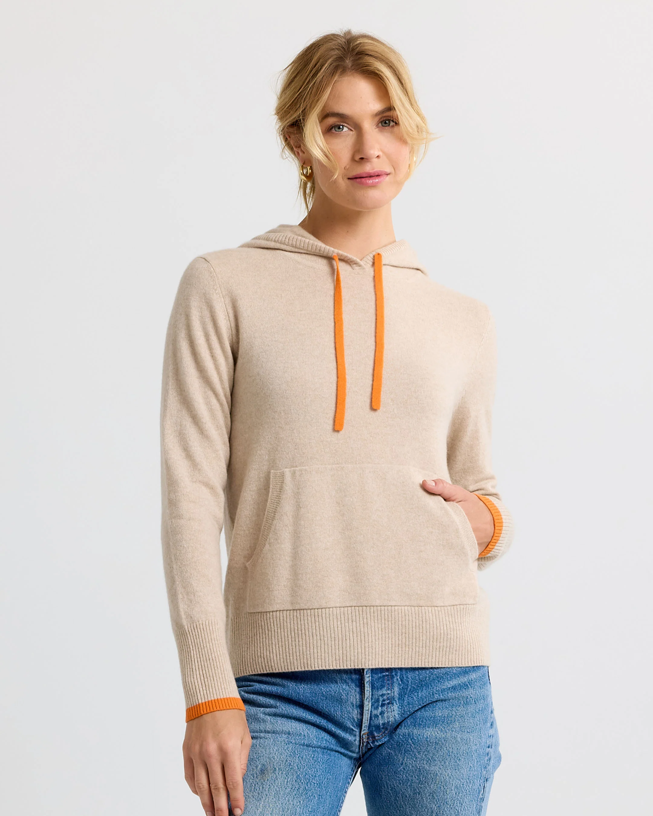 Cashmere Contrast Hoodie - Image 5