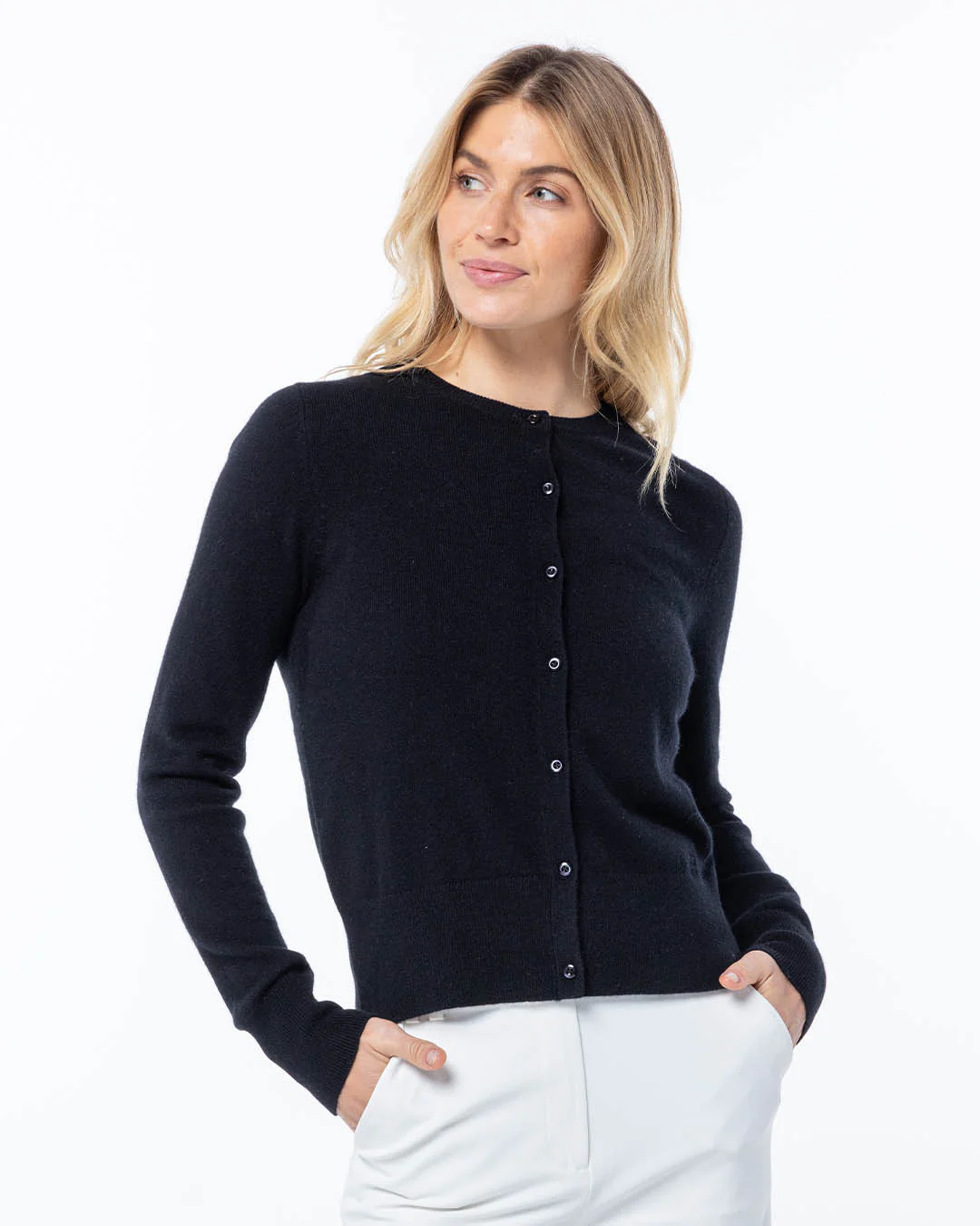 Cashmere Crewneck Cardigan - Image 5