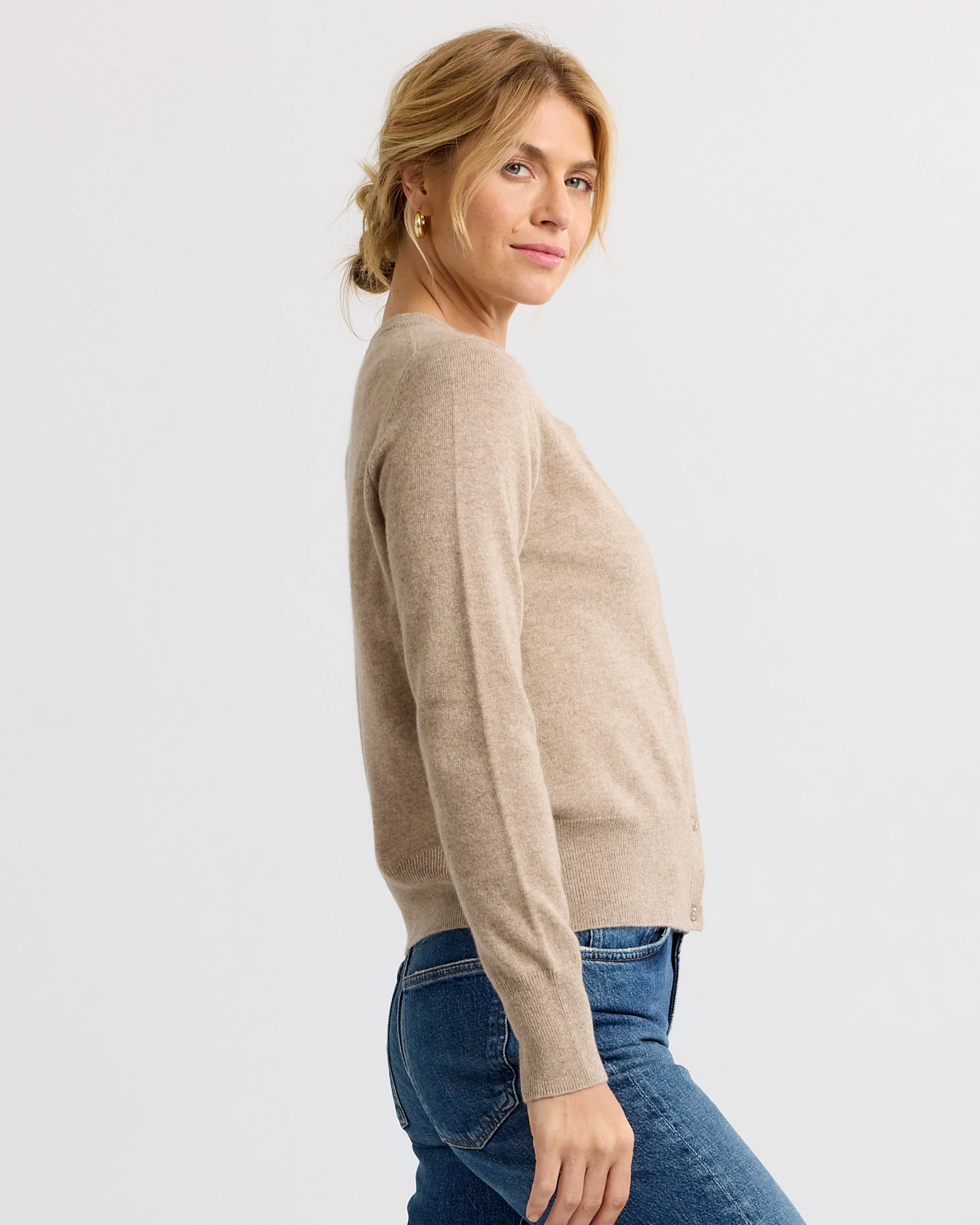 Cashmere Crewneck Cardigan - Image 5