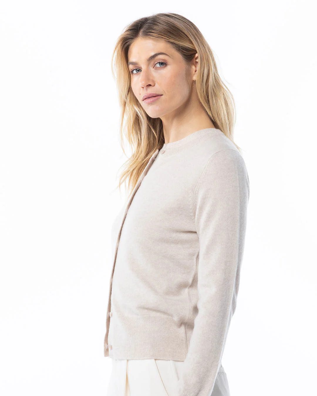 Cashmere Crewneck Cardigan - Image 5