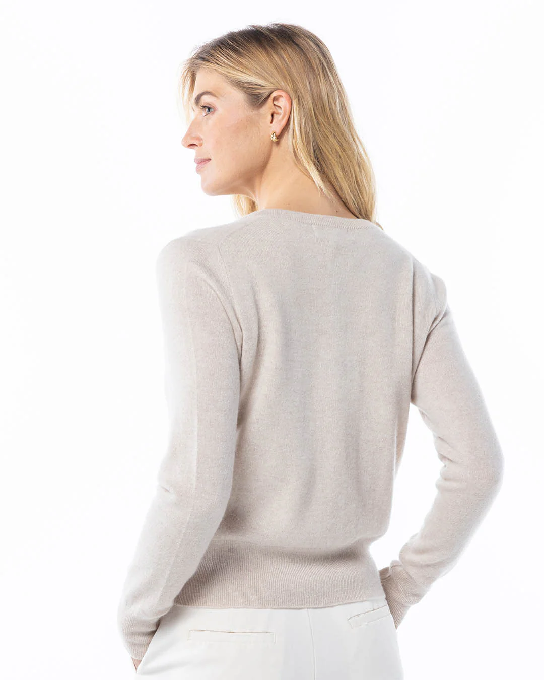 Cashmere Crewneck Cardigan - Image 6