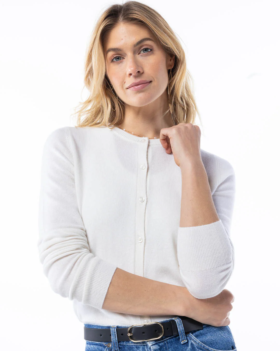 Cashmere Crewneck Cardigan - Image 6