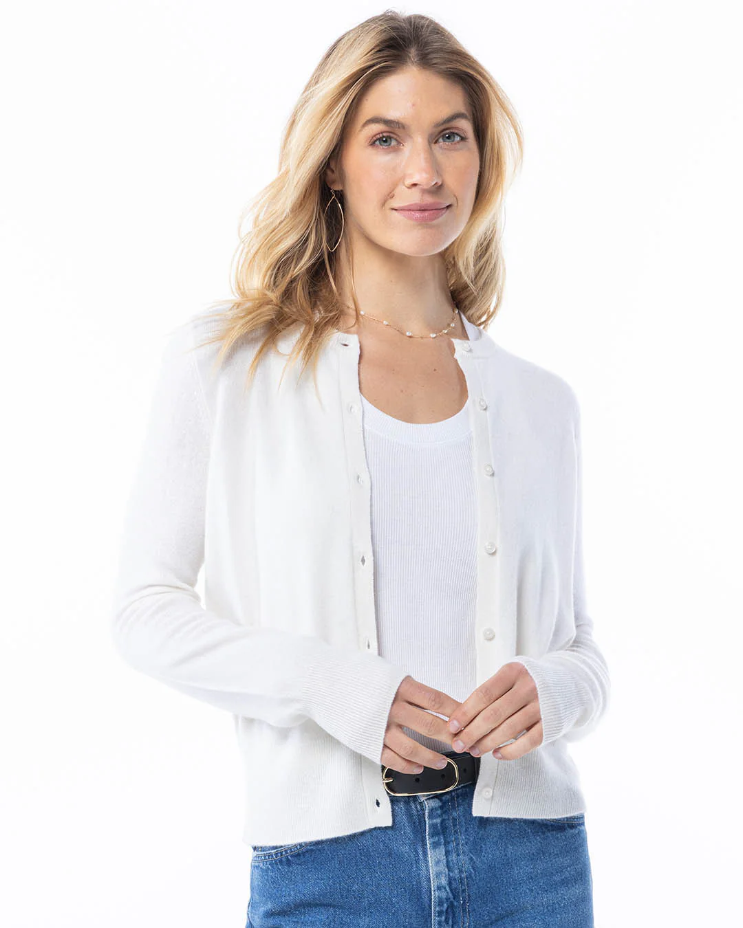 Cashmere Crewneck Cardigan - Image 8