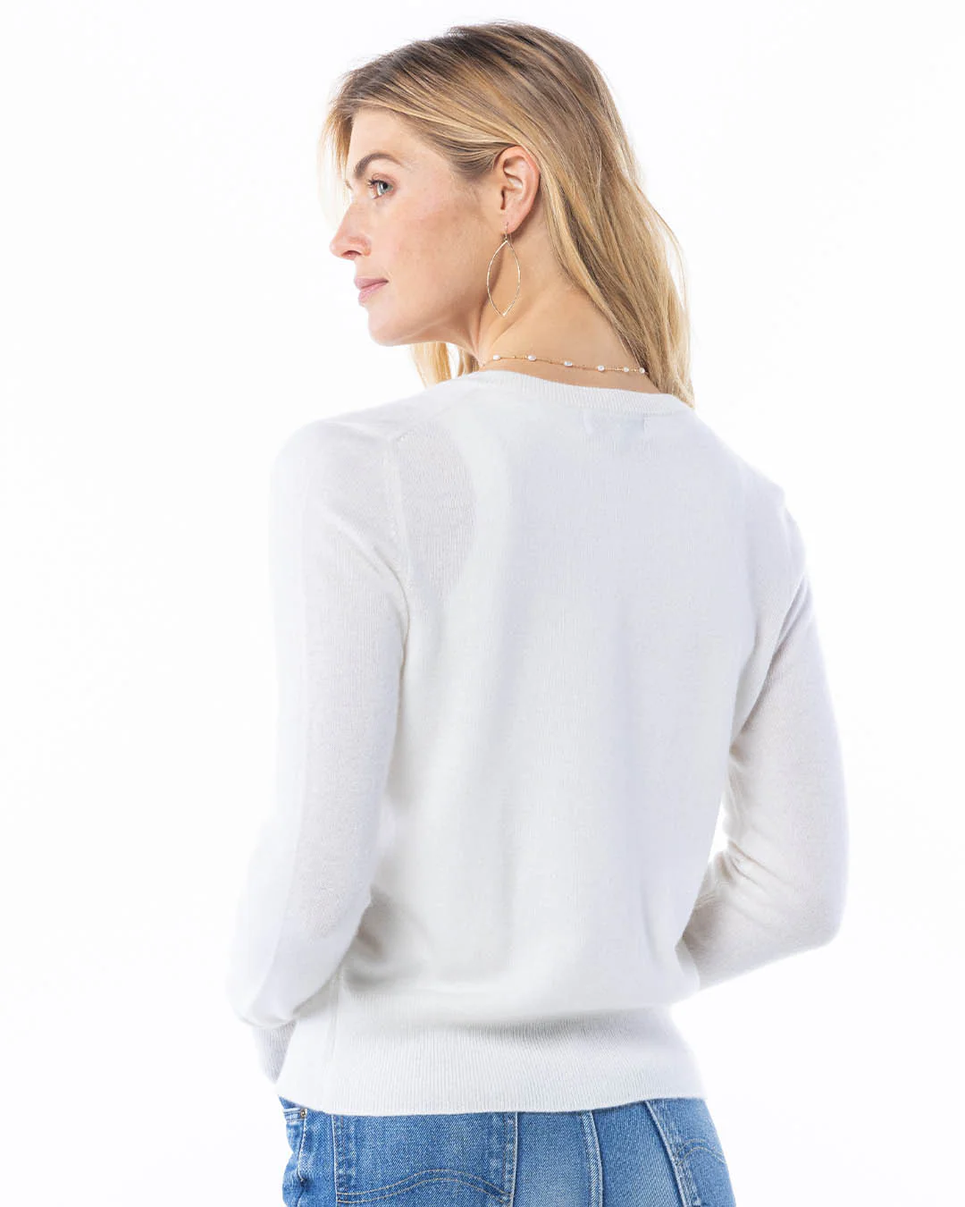 Cashmere Crewneck Cardigan - Image 9