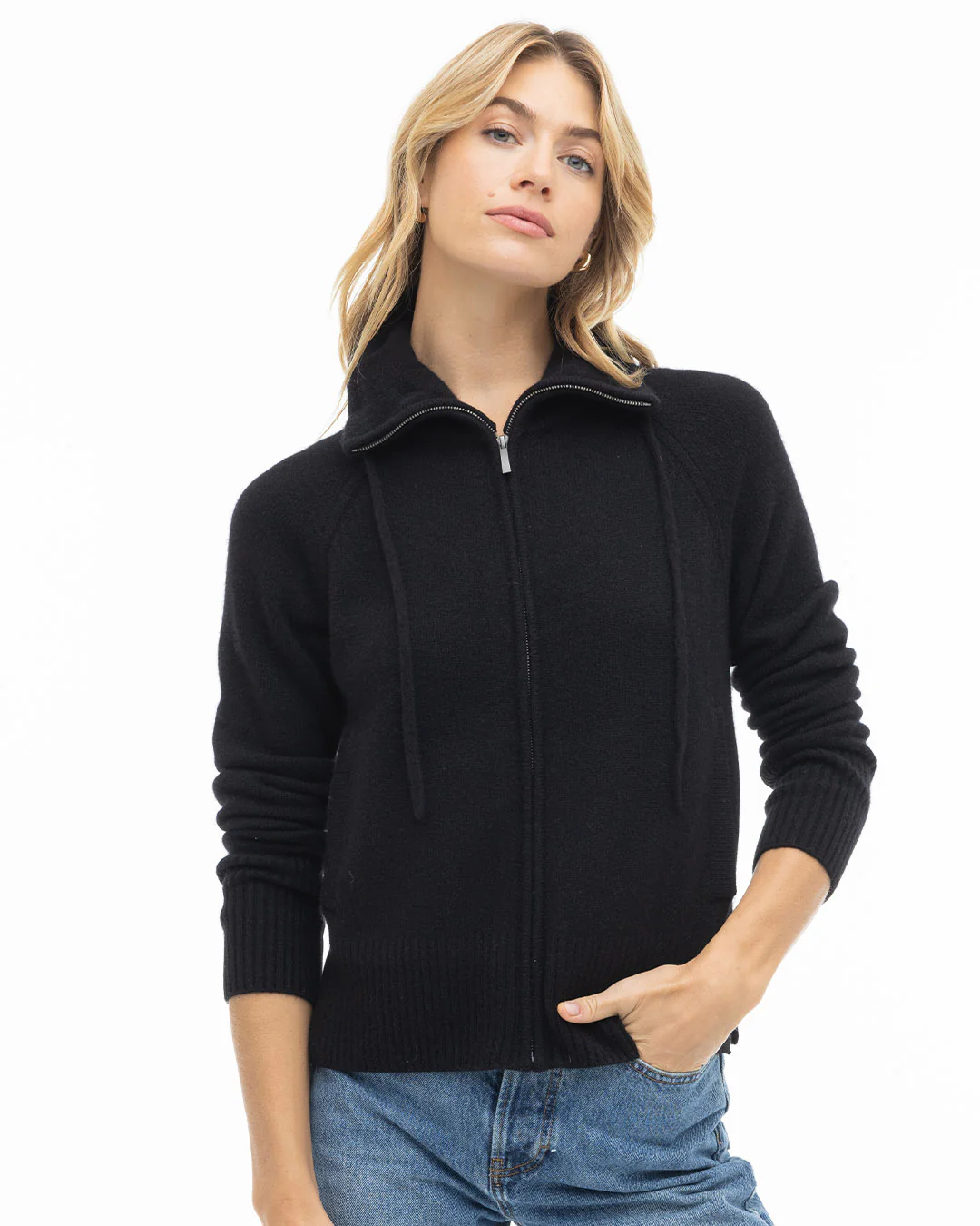 Cashmere Drawstring Cardigan - Image 2