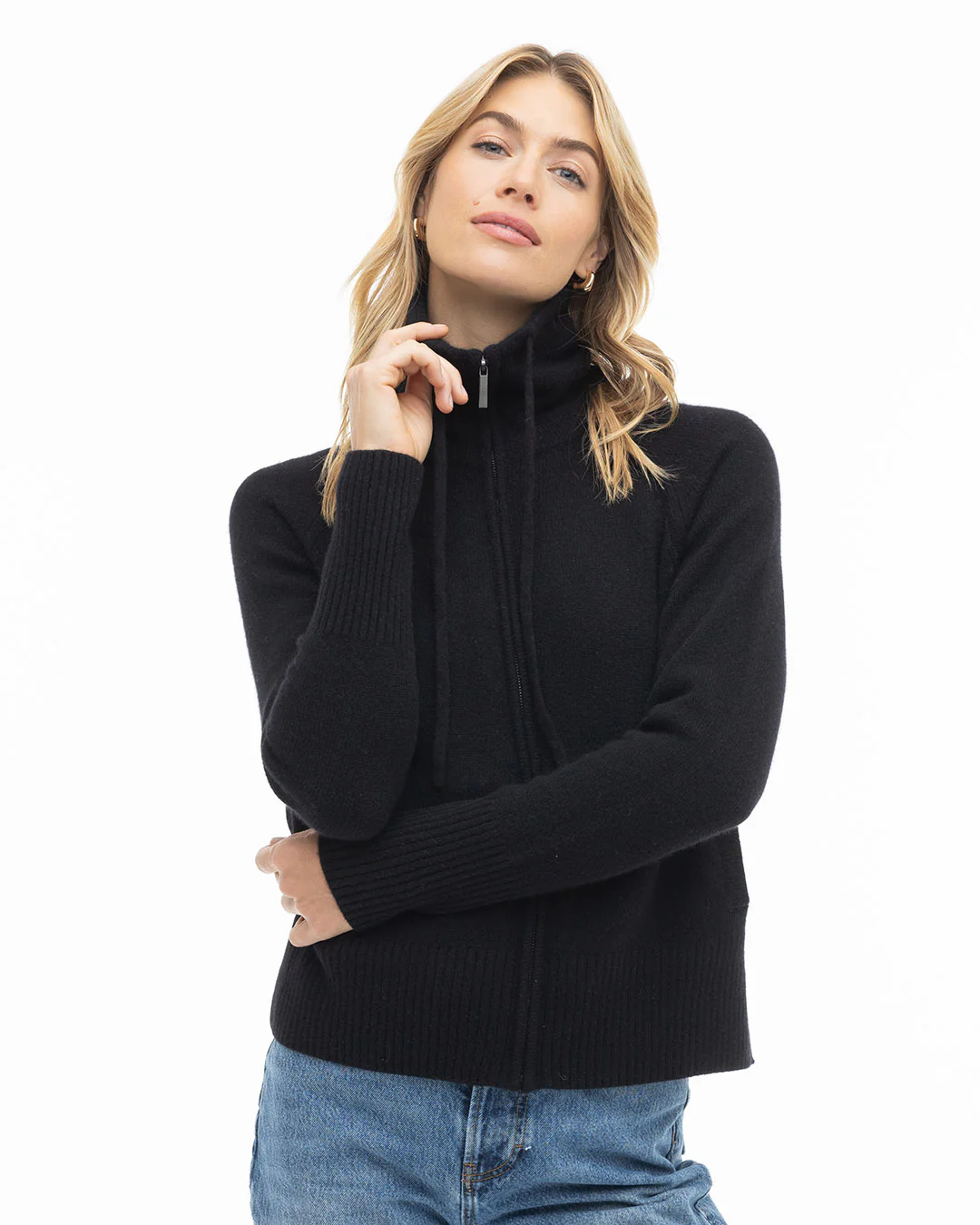 Cashmere Drawstring Cardigan - Image 3