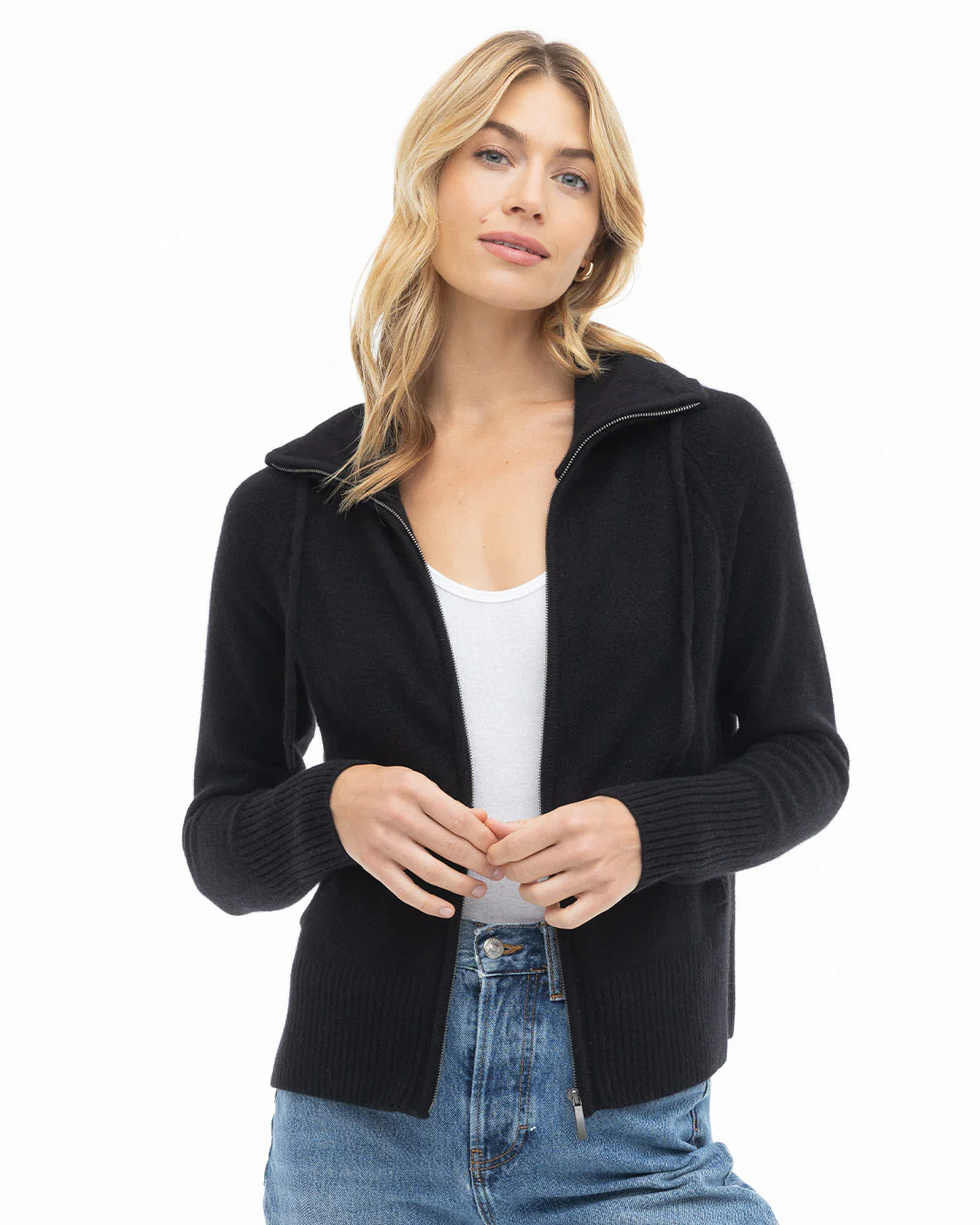 Cashmere Drawstring Cardigan - Image 5