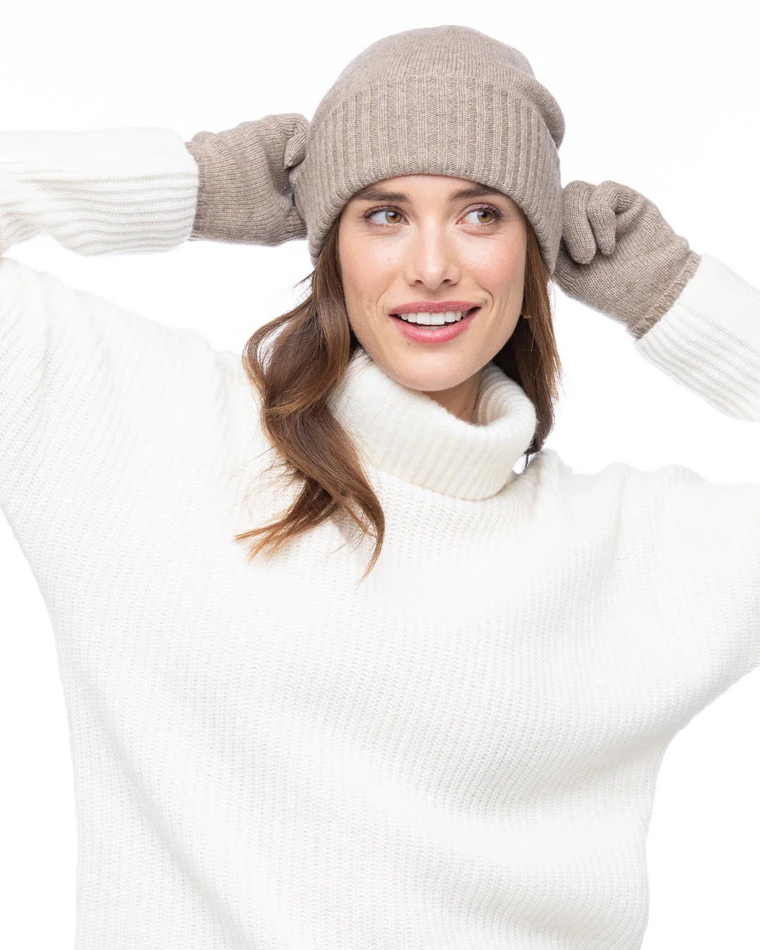 Cashmere Ribbed Hat - Image 10