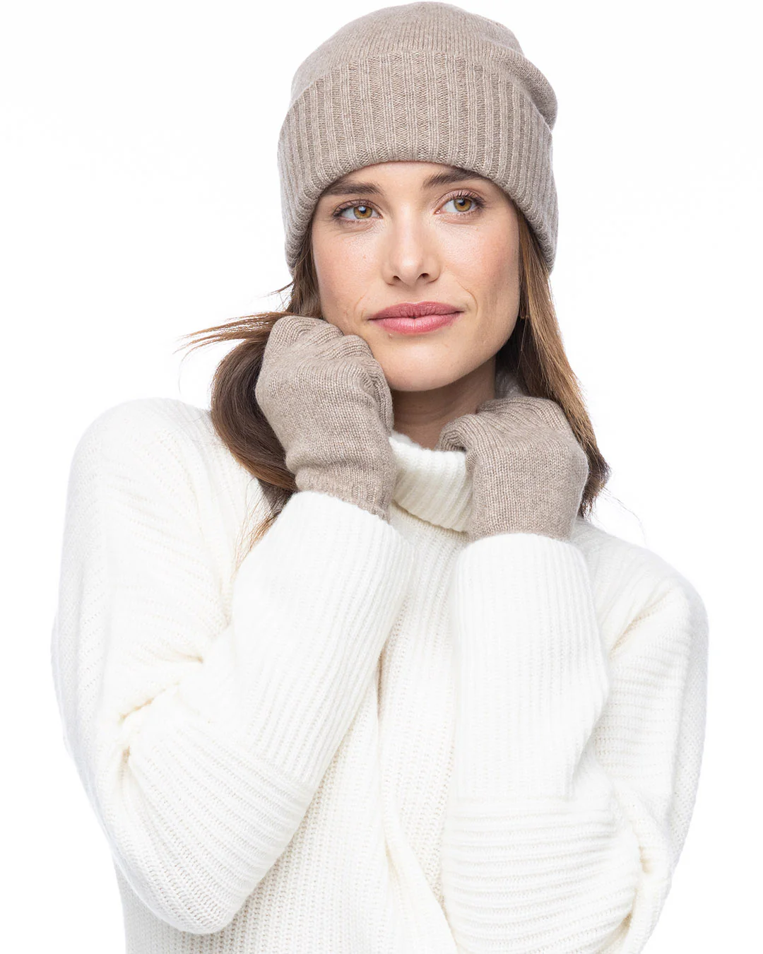 Cashmere Ribbed Hat - Image 7