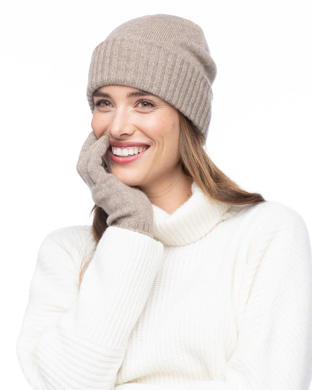 Cashmere Ribbed Hat - Image 8