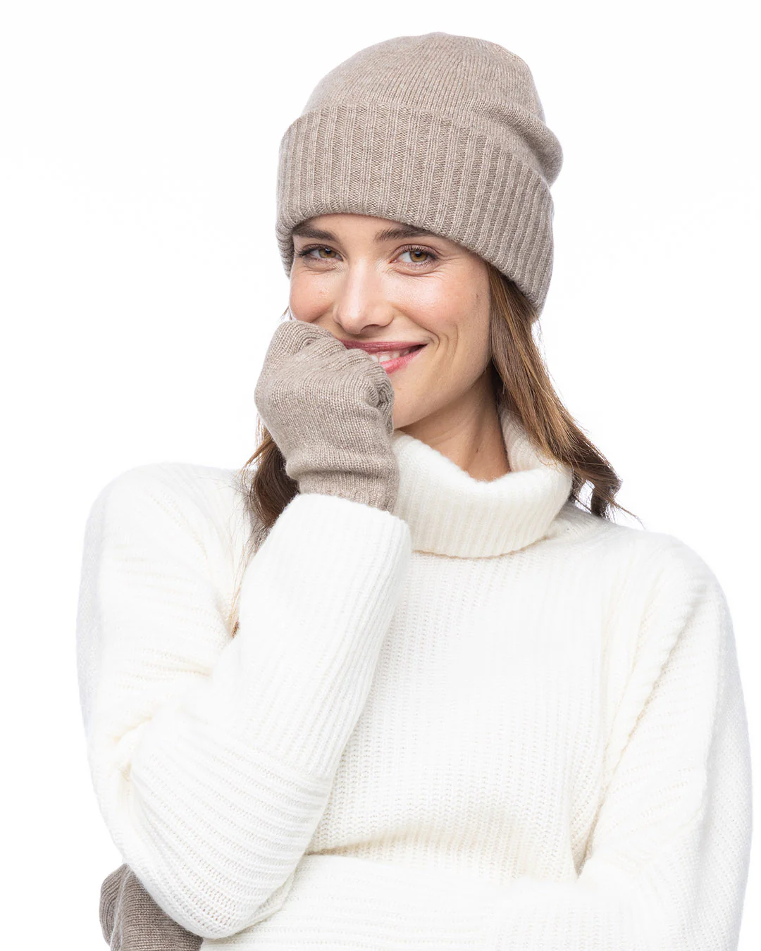 Cashmere Ribbed Hat - Image 9