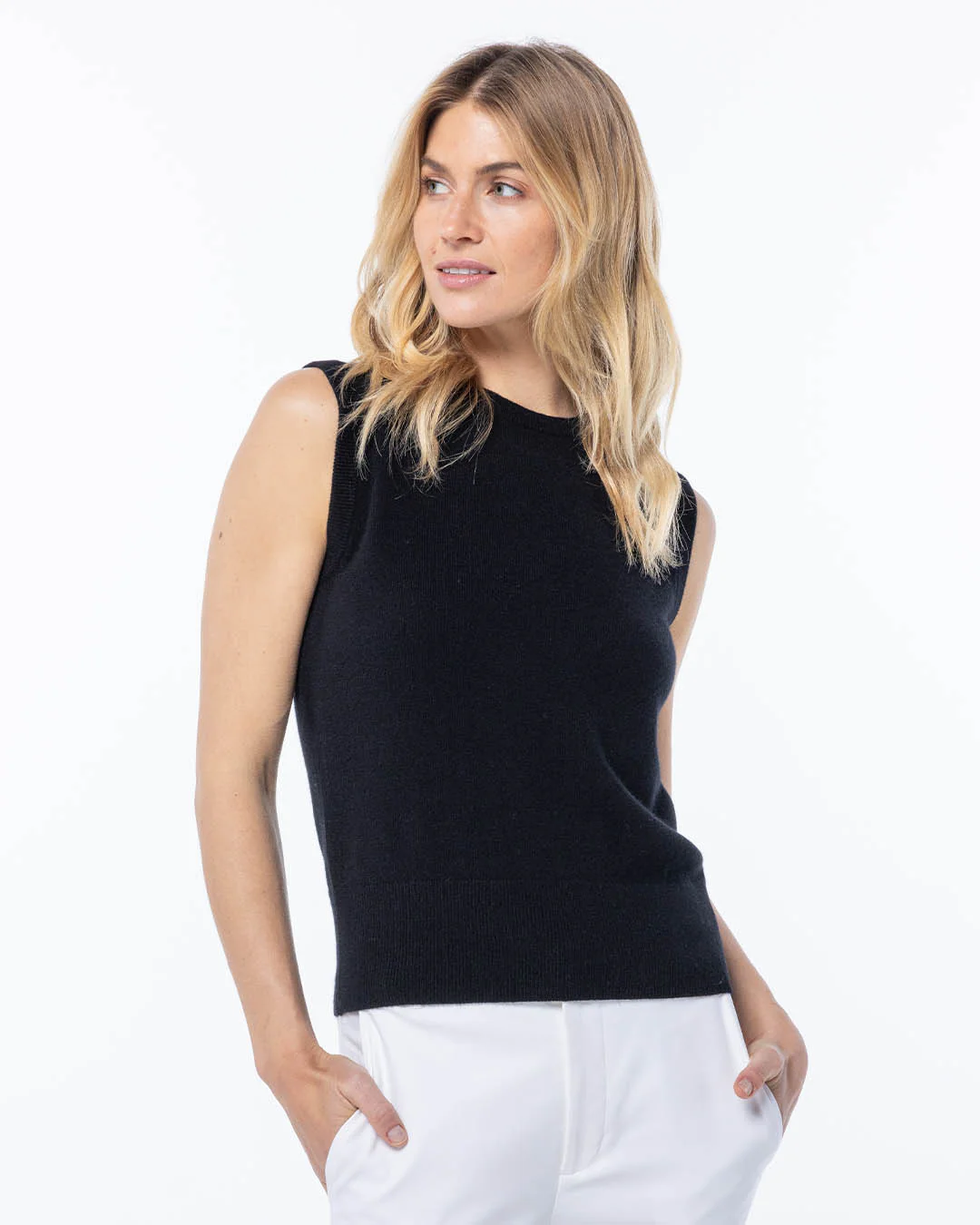 Cashmere Sleeveless Shell - Image 4