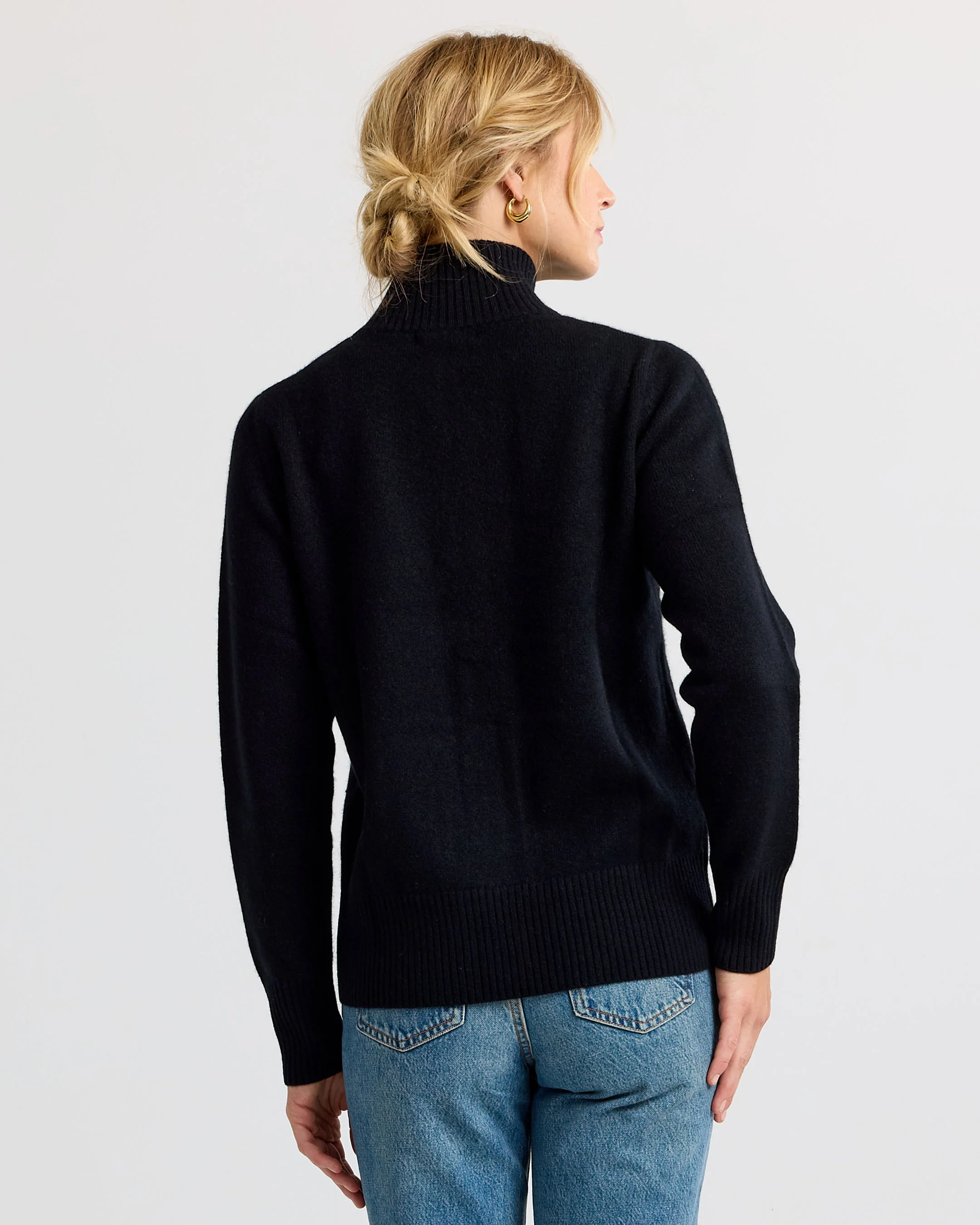 Cashmere Stand Collar Cardigan - Image 7