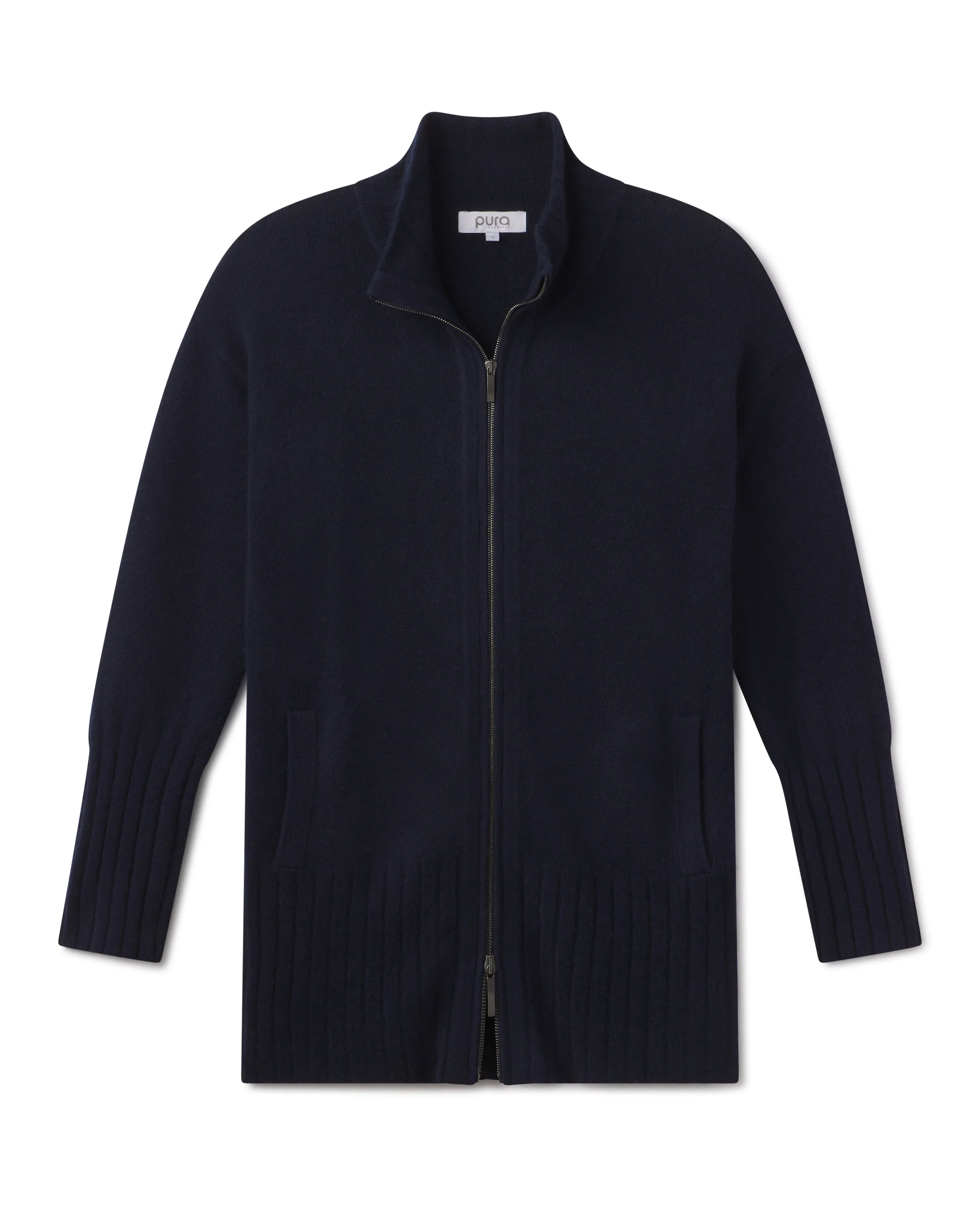 Cashmere Zip Up Cardigan - Image 9