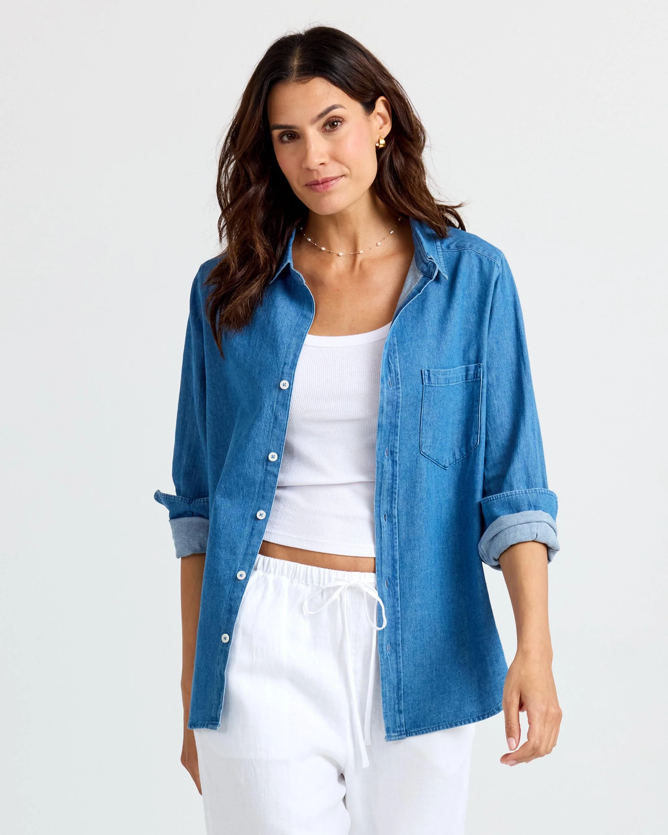 Classic Denim Button Up - Image 11