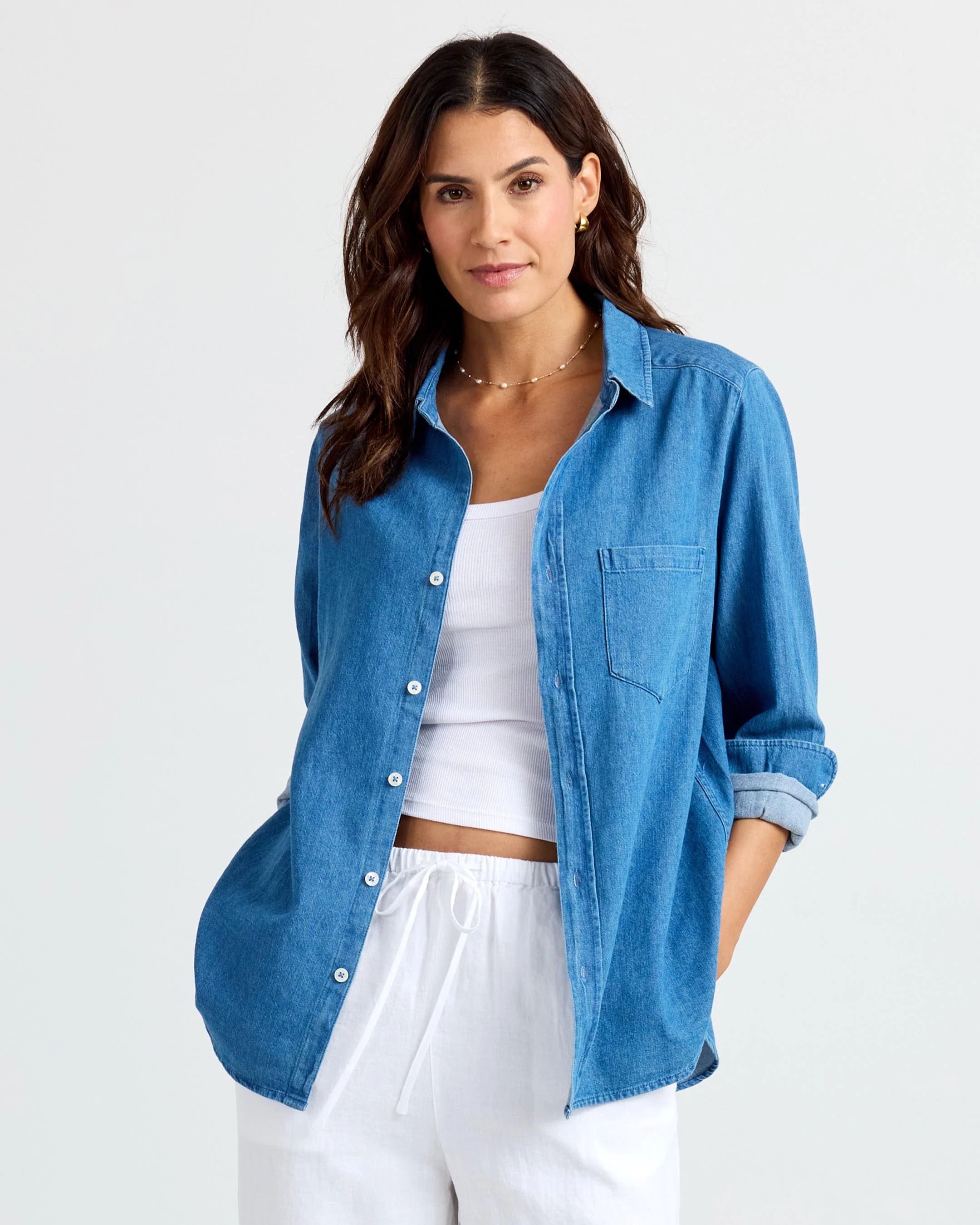 Classic Denim Button Up - Image 12