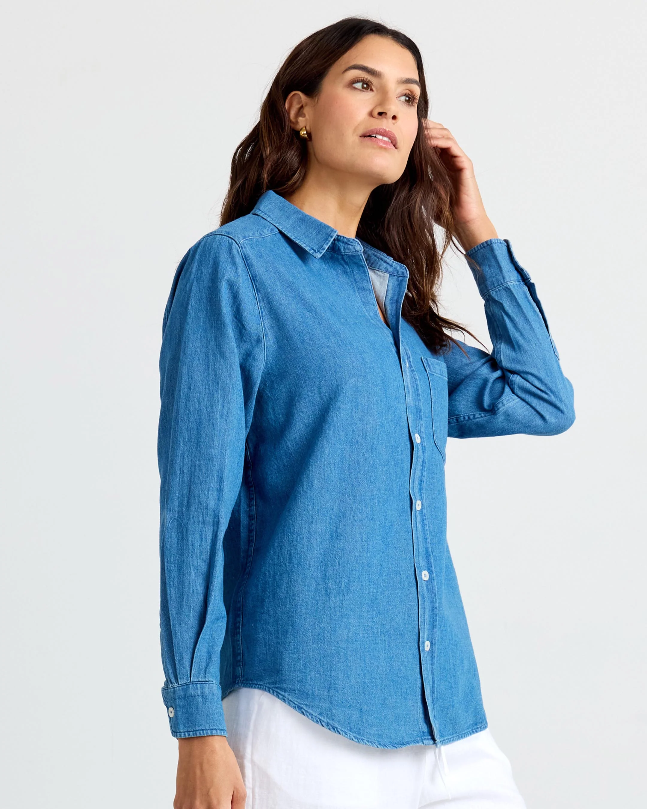 Classic Denim Button Up - Image 14
