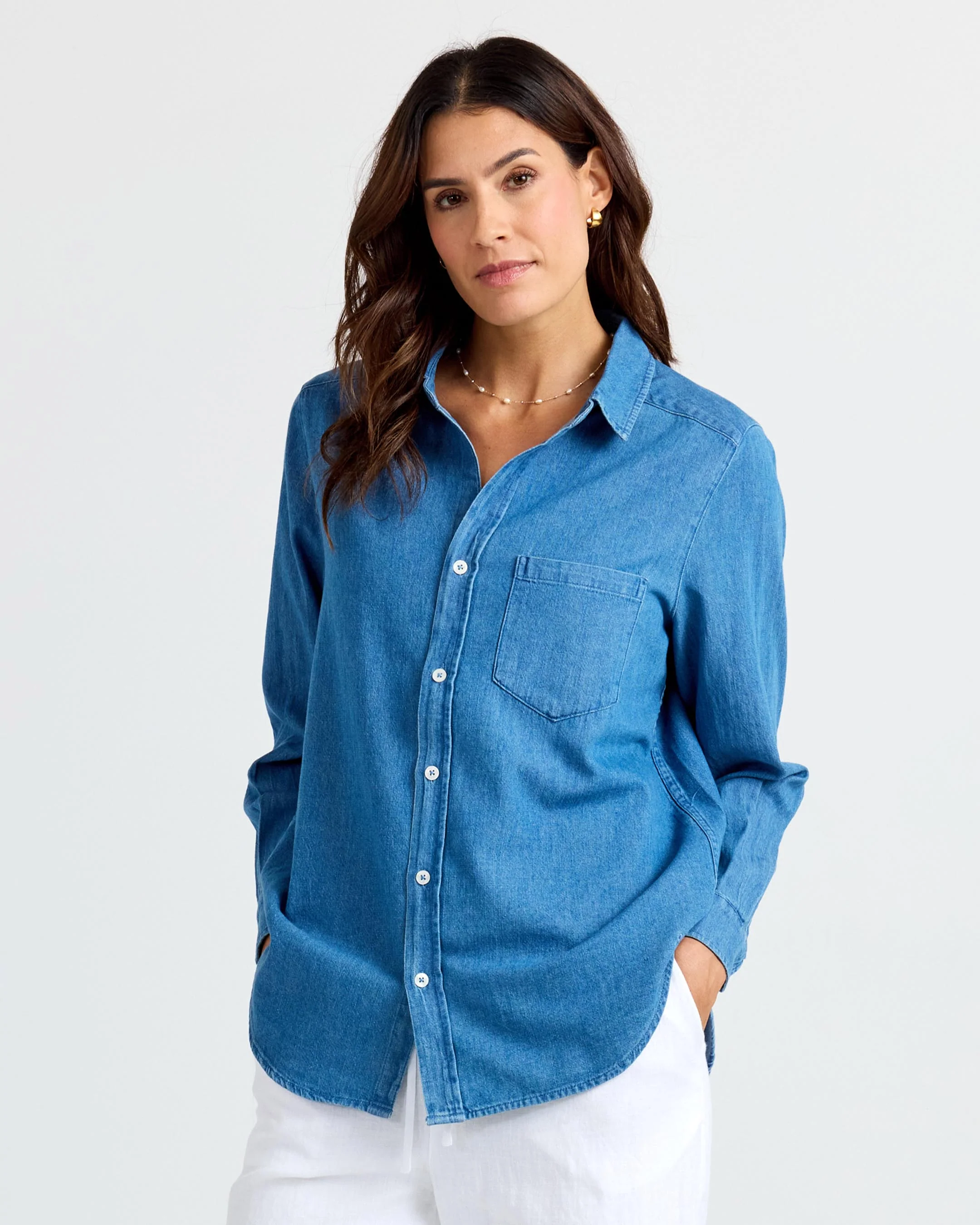 Classic Denim Button Up - Image 20