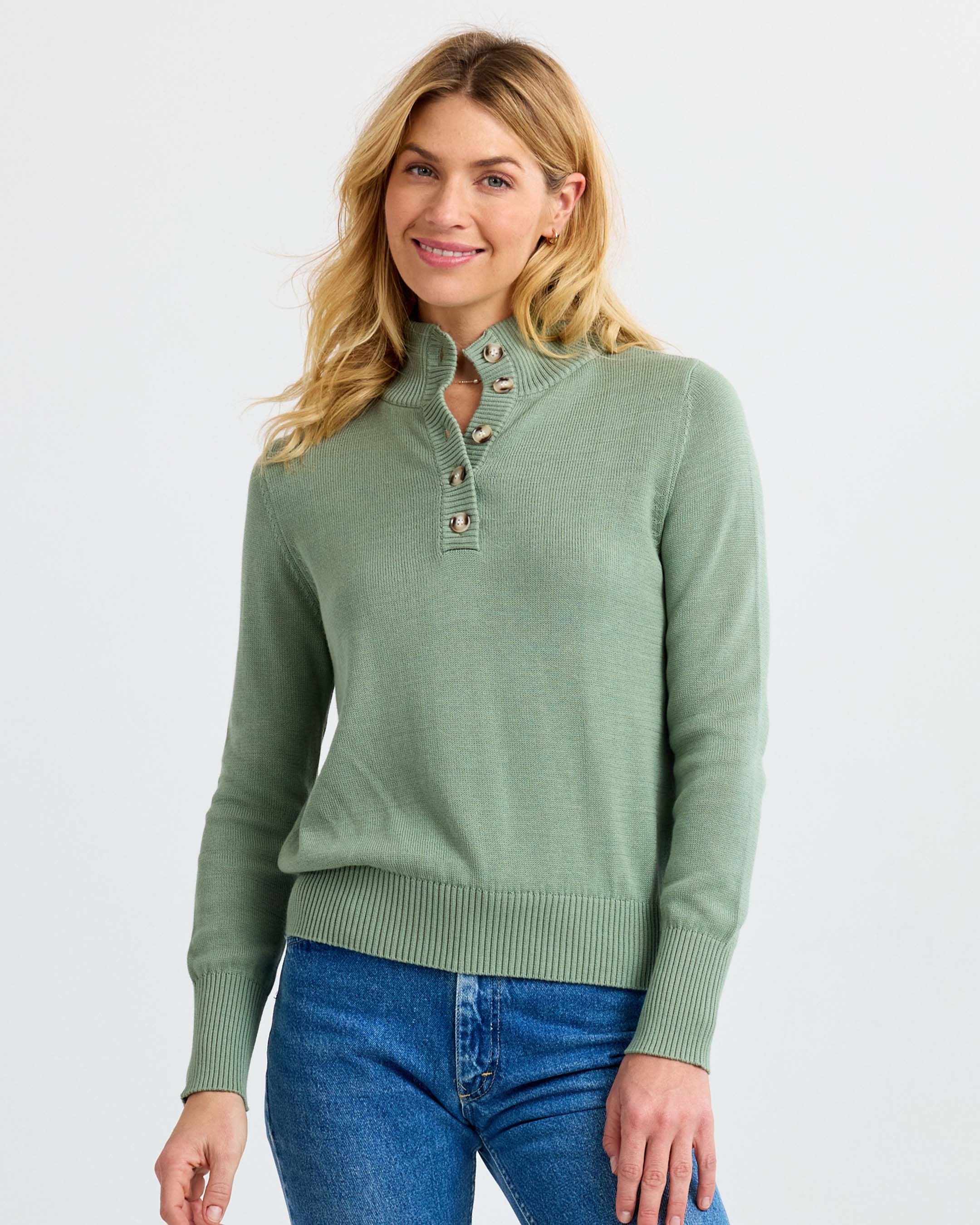 Cotton Henley Pullover - Image 4