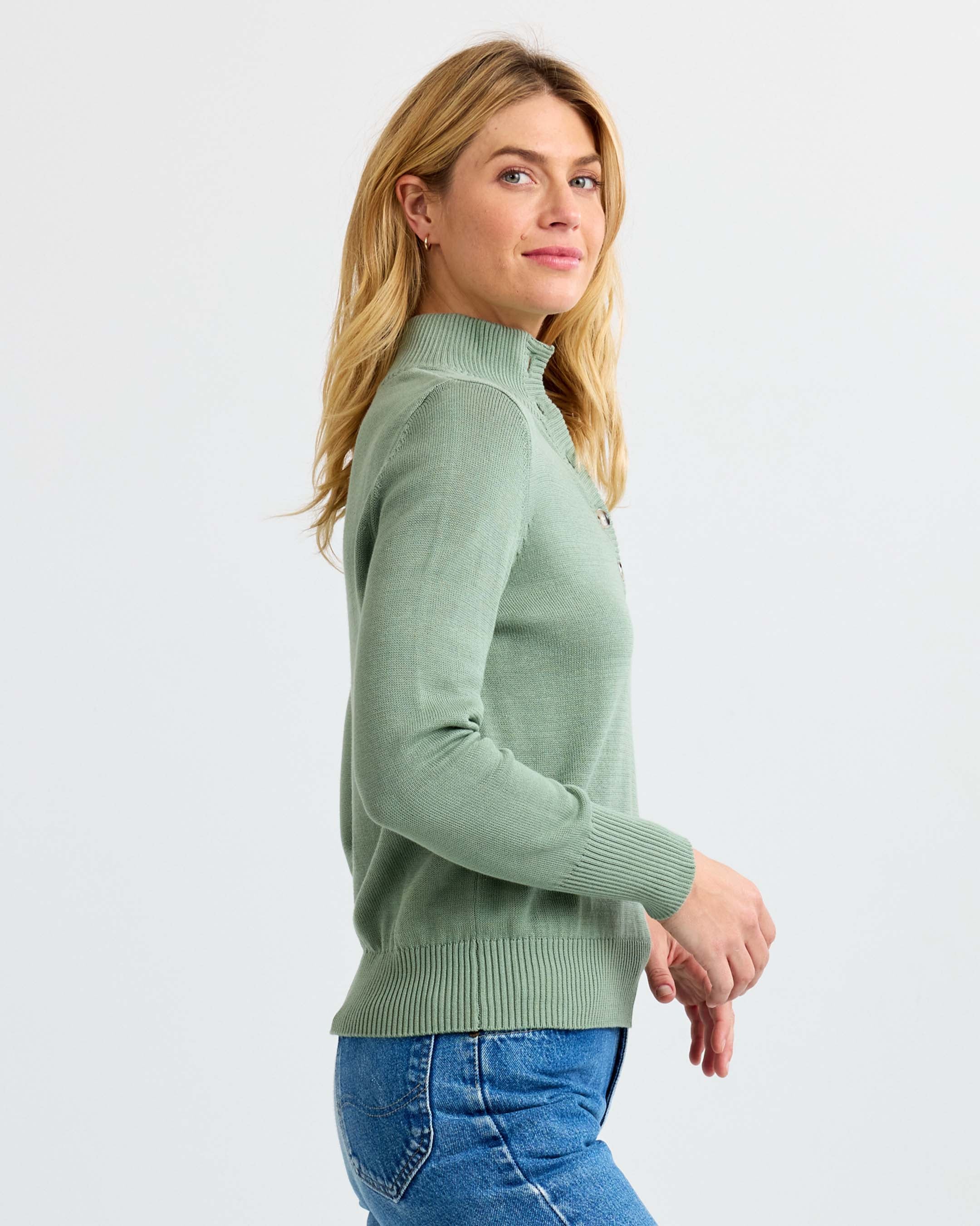 Cotton Henley Pullover - Image 6