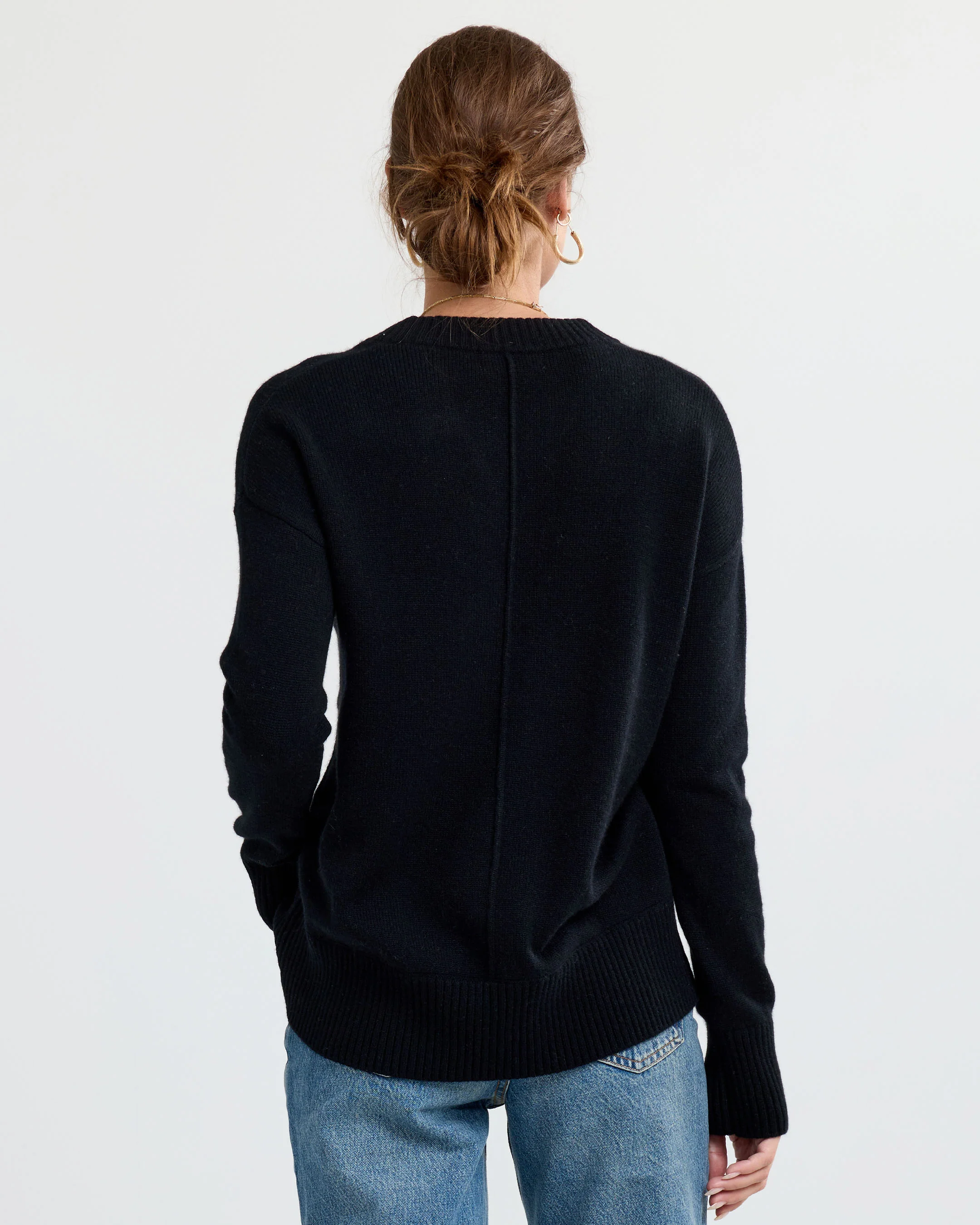 Cashmere Forward Seam V-Neck - Image 6