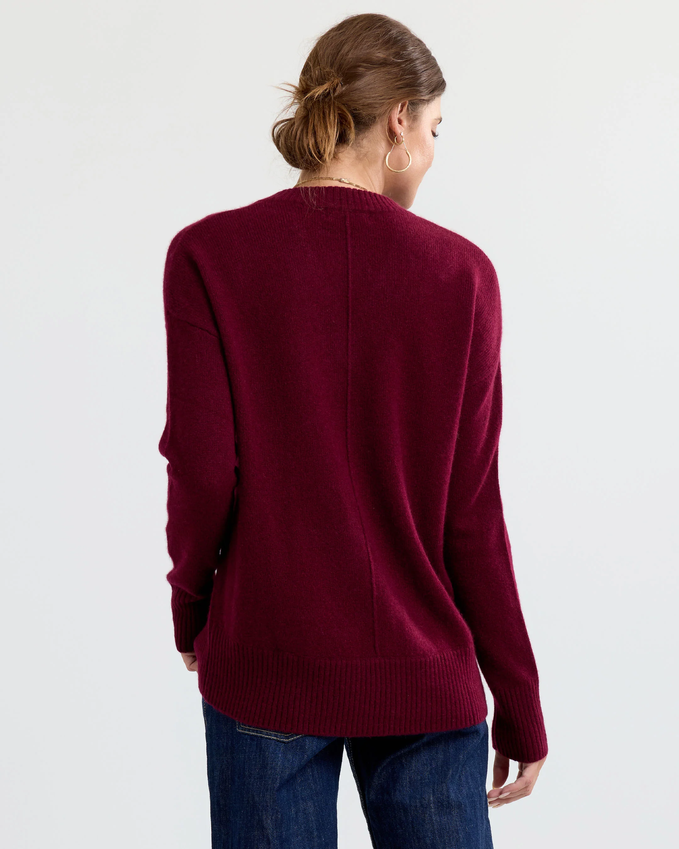 Cashmere Forward Seam V-Neck - Image 5