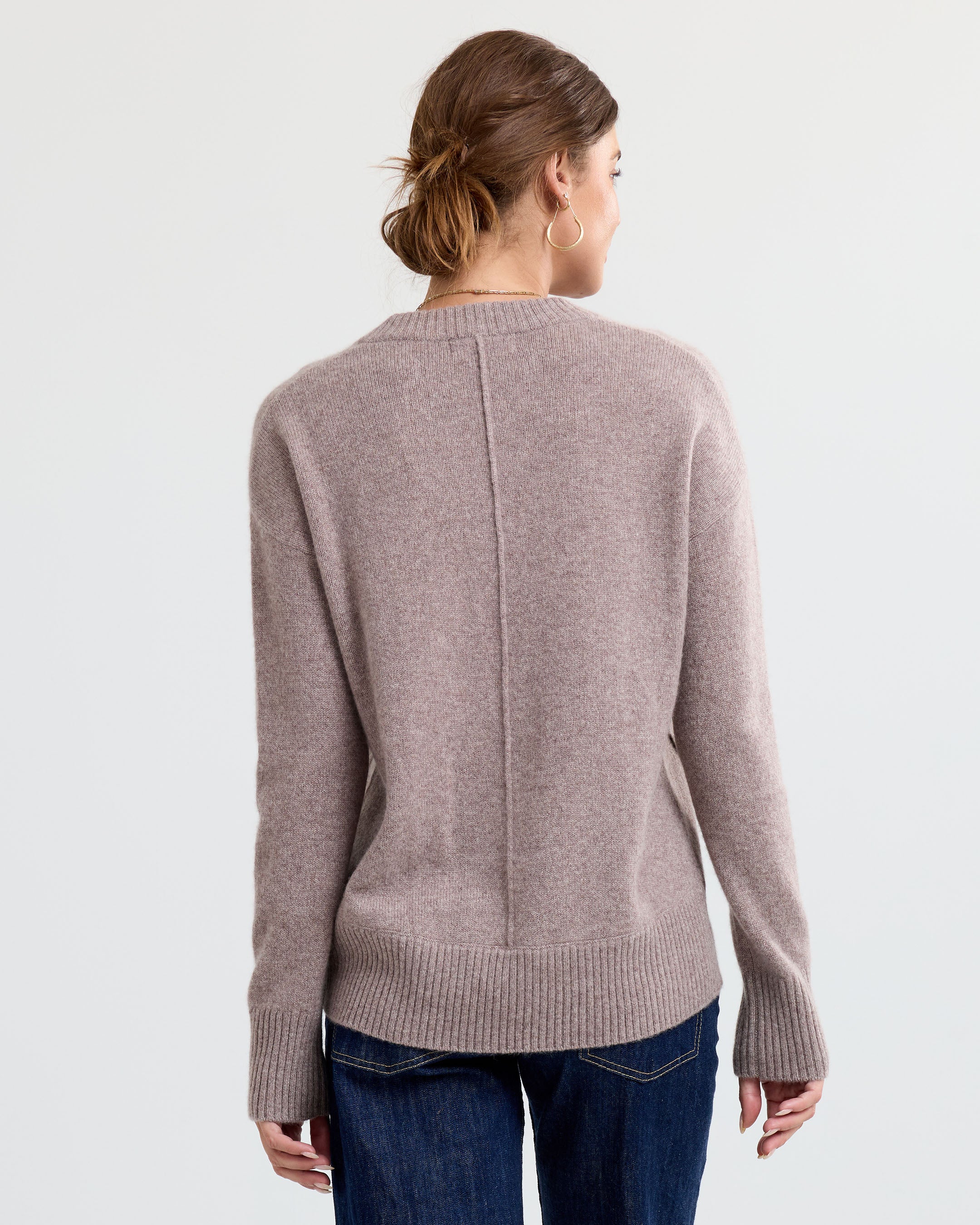 Cashmere Forward Seam V-Neck - Image 6