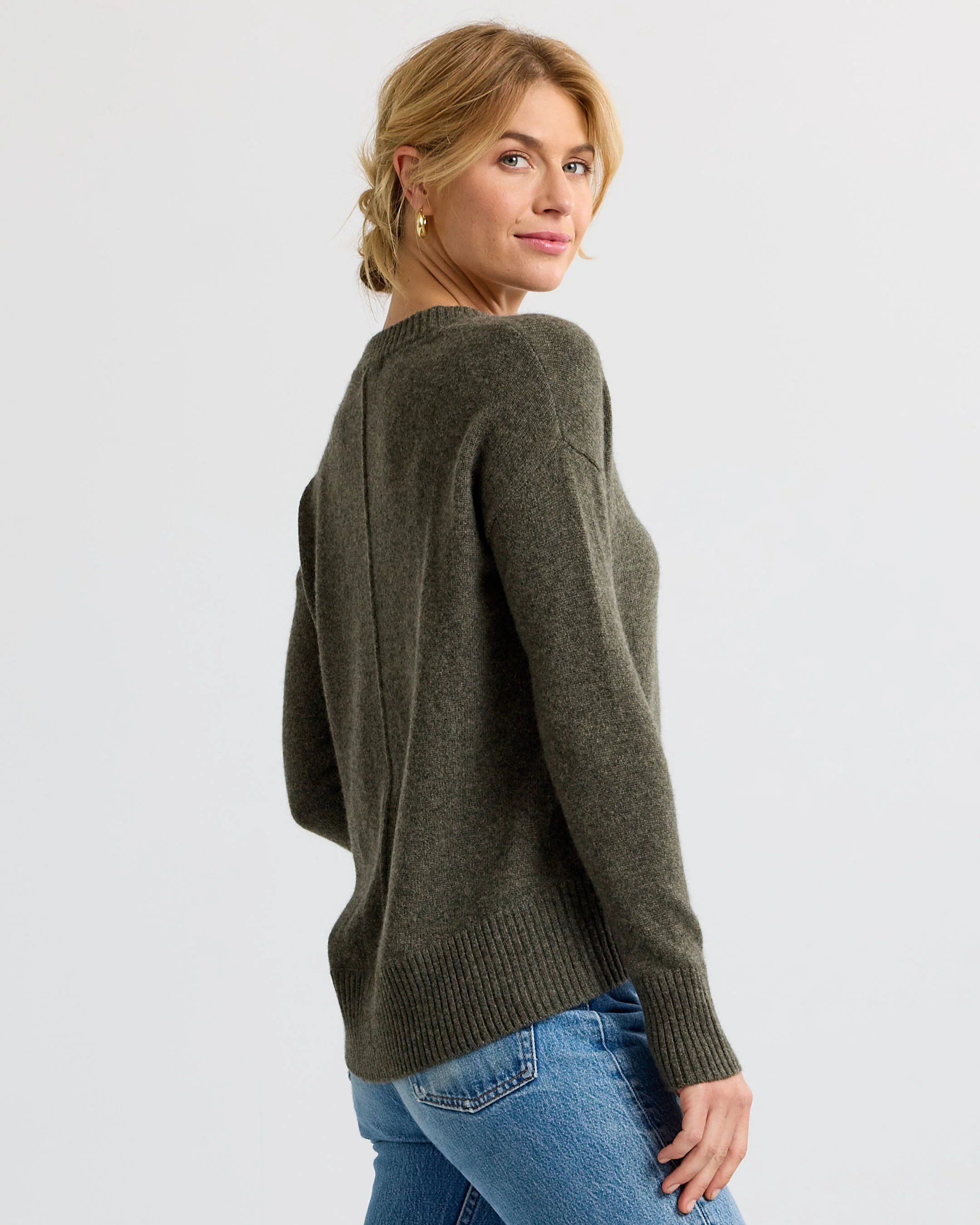 Cashmere Forward Seam V-Neck - Image 5