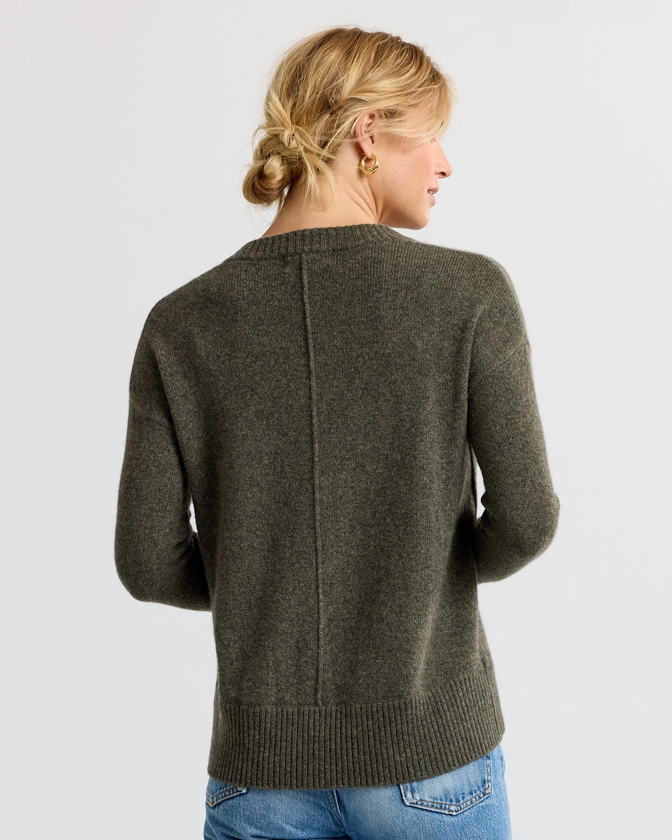 Cashmere Forward Seam V-Neck - Image 6