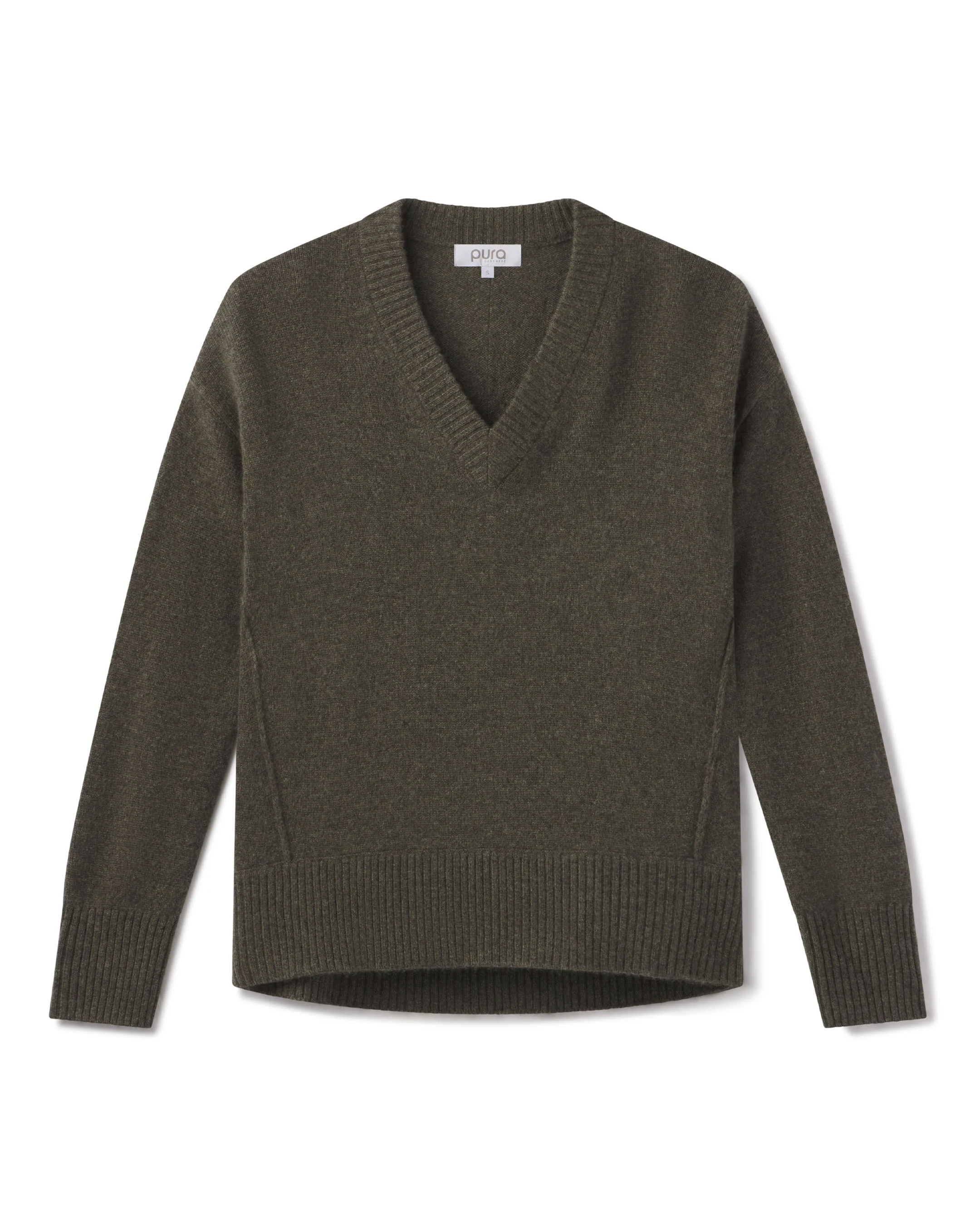 Cashmere Forward Seam V-Neck - Image 7
